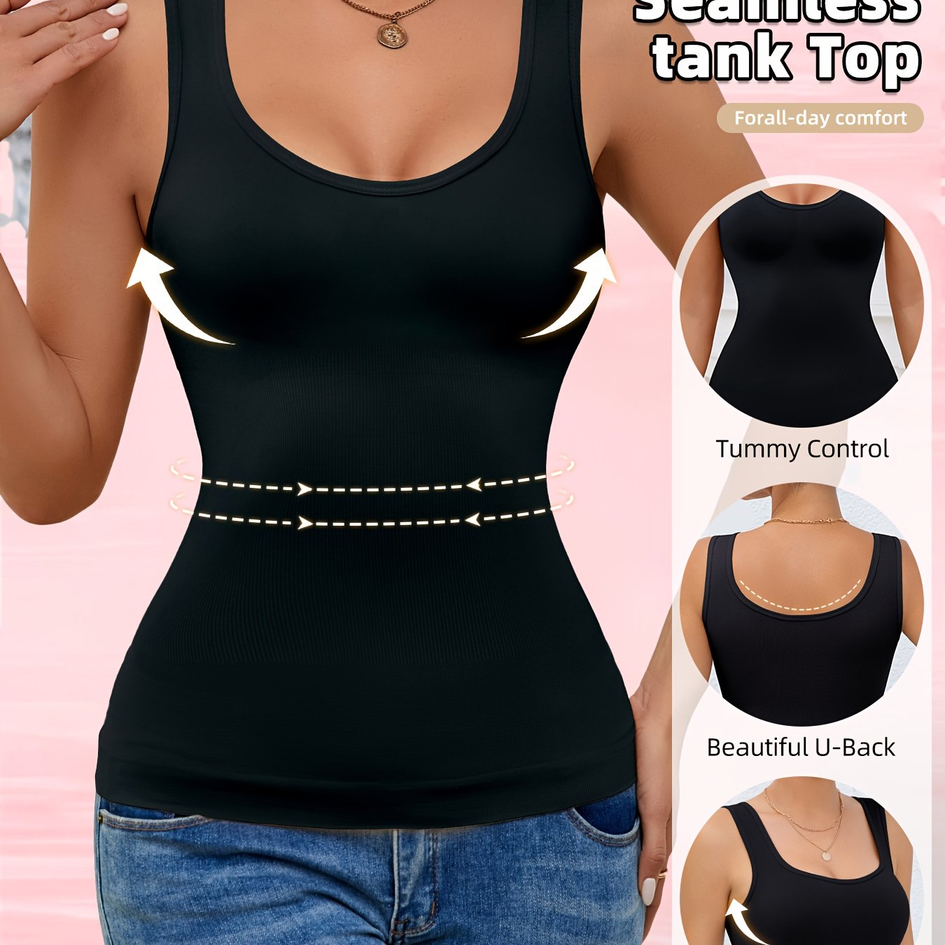 Image of Women' Tummy Control Vest, Sleeveless Waist Trainer Shapewear Top For Body Sculpting And Waist Shaping