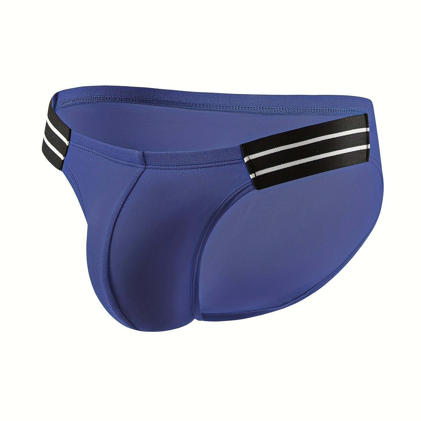 TEMU 1pc Men's Striped Waistband Comfortable Breathable Briefs