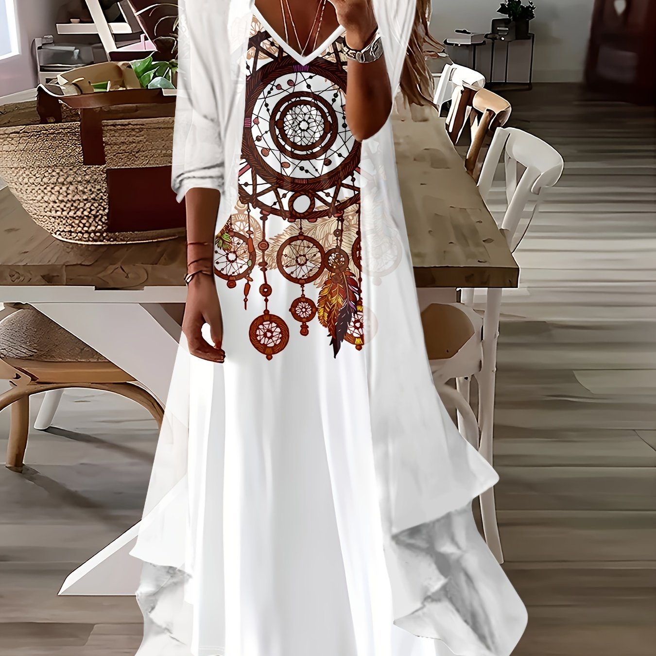 Qc Casual Ethnic Dress Set