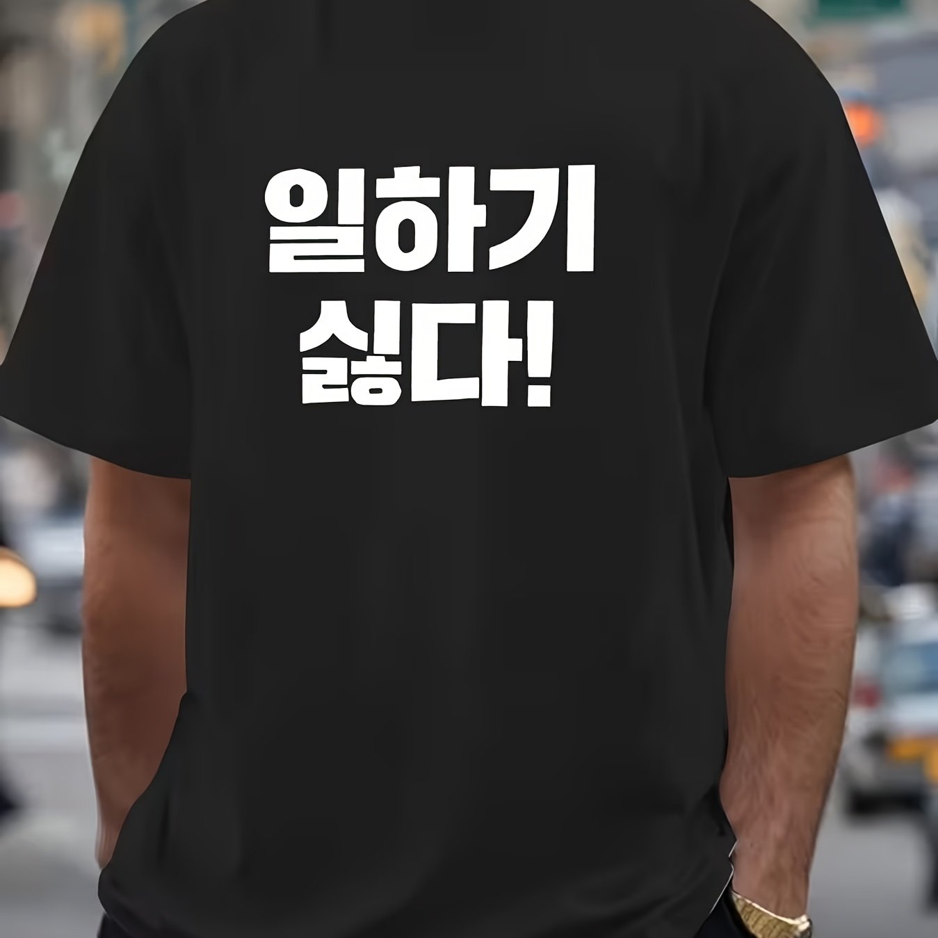 TEMU 남성 프린트 캐주얼 야외 트레이닝 반팔 티셔츠 (여름용)