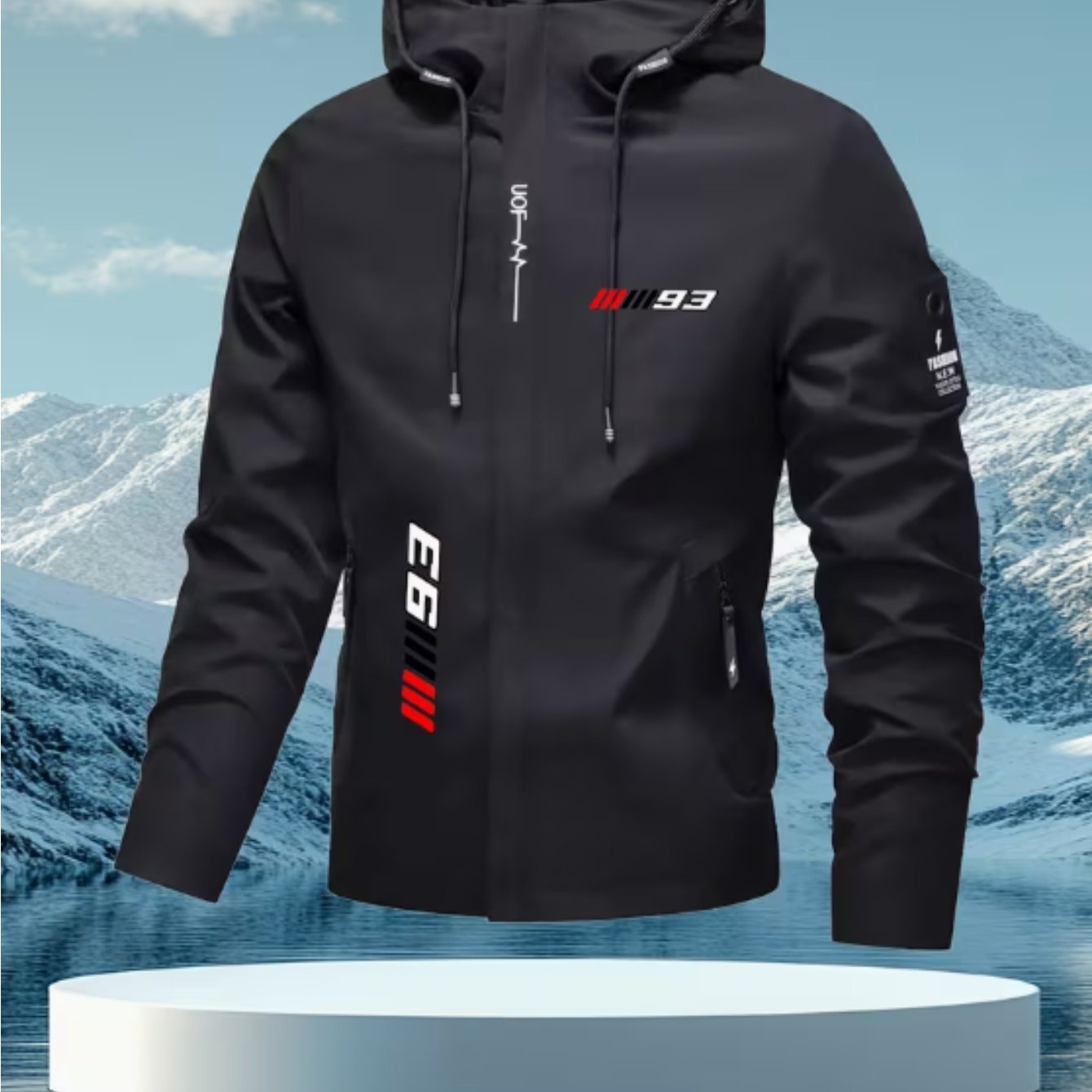 TEMU Men's Ski Jacket, High-quality Windproof Outdoor Sports, Essential For Snow Exploration, Featuring A Fashionable, Lightweight, And