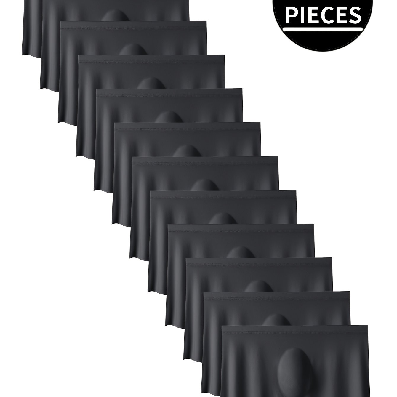 Image of 12-packs Of Men's Underwear, Featuring Ice- Touch, Ultra-thin, Comfortable, Breathable, High Elasticity, Soft And Comfortable, And (white, Sky Blue, Black)