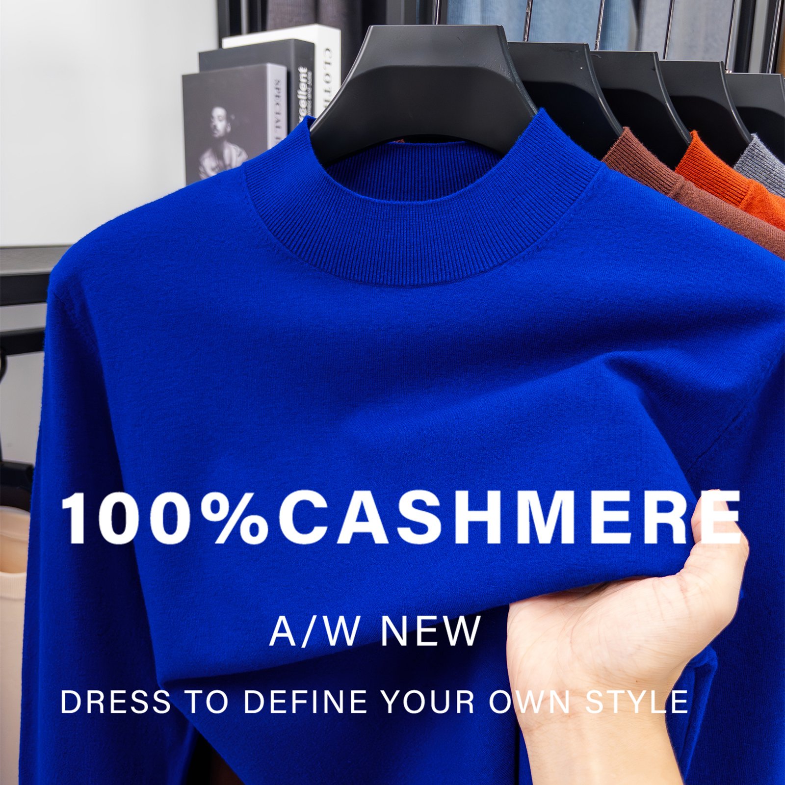 TEMU [ Obm] Men's Sweater, Knitwear, Business Outerwear And Home Inner Wear, Skin-friendly And Comfortable, Smooth Texture, Non-prickly, Business
