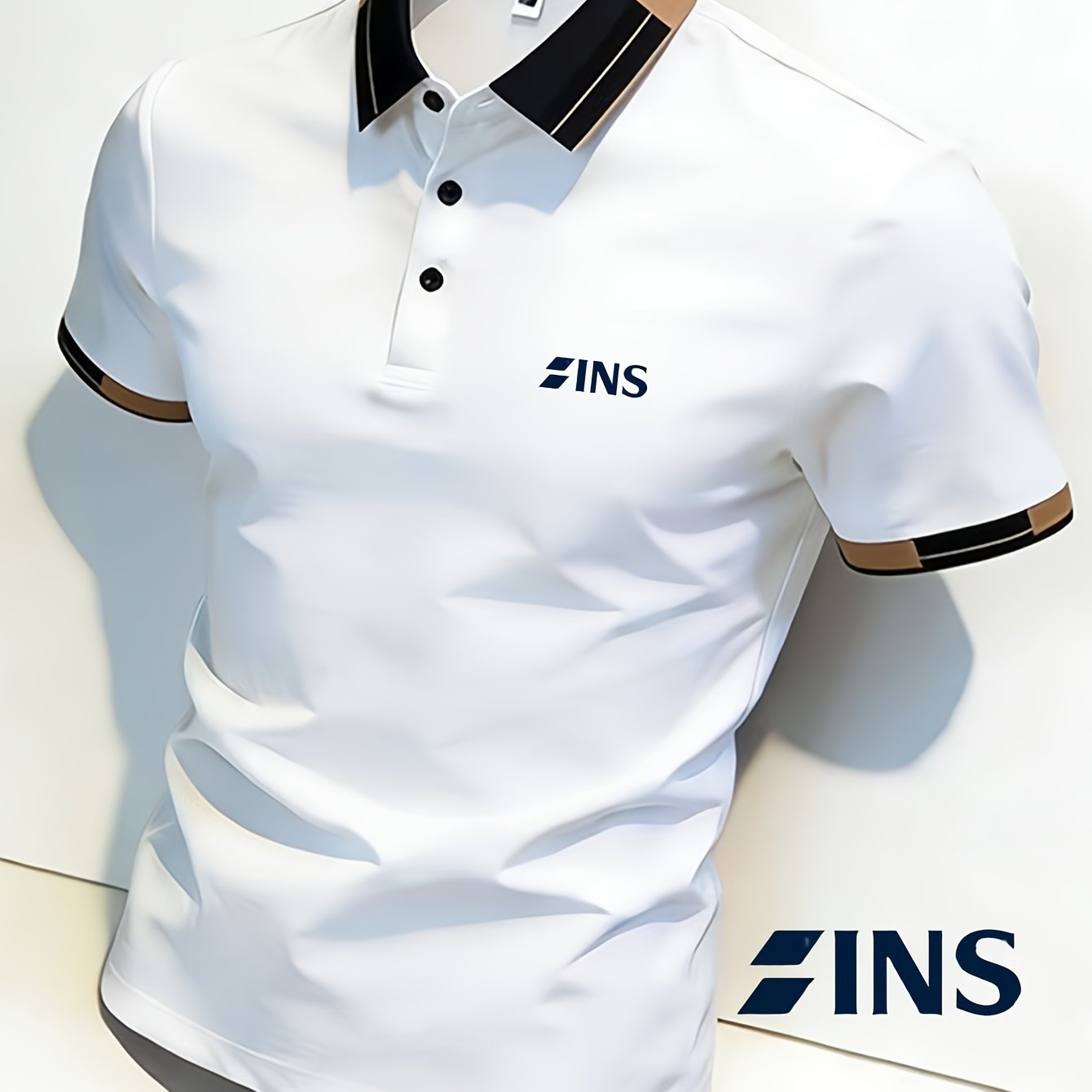Image of Ins - Branded Men's Graphic T-shirt: With Soft And Breathable Fabric For . Stylish Design With Mesh Detailing On Shoulders. Ideal For Casual And Active . A Must-have Menswear Top For A
