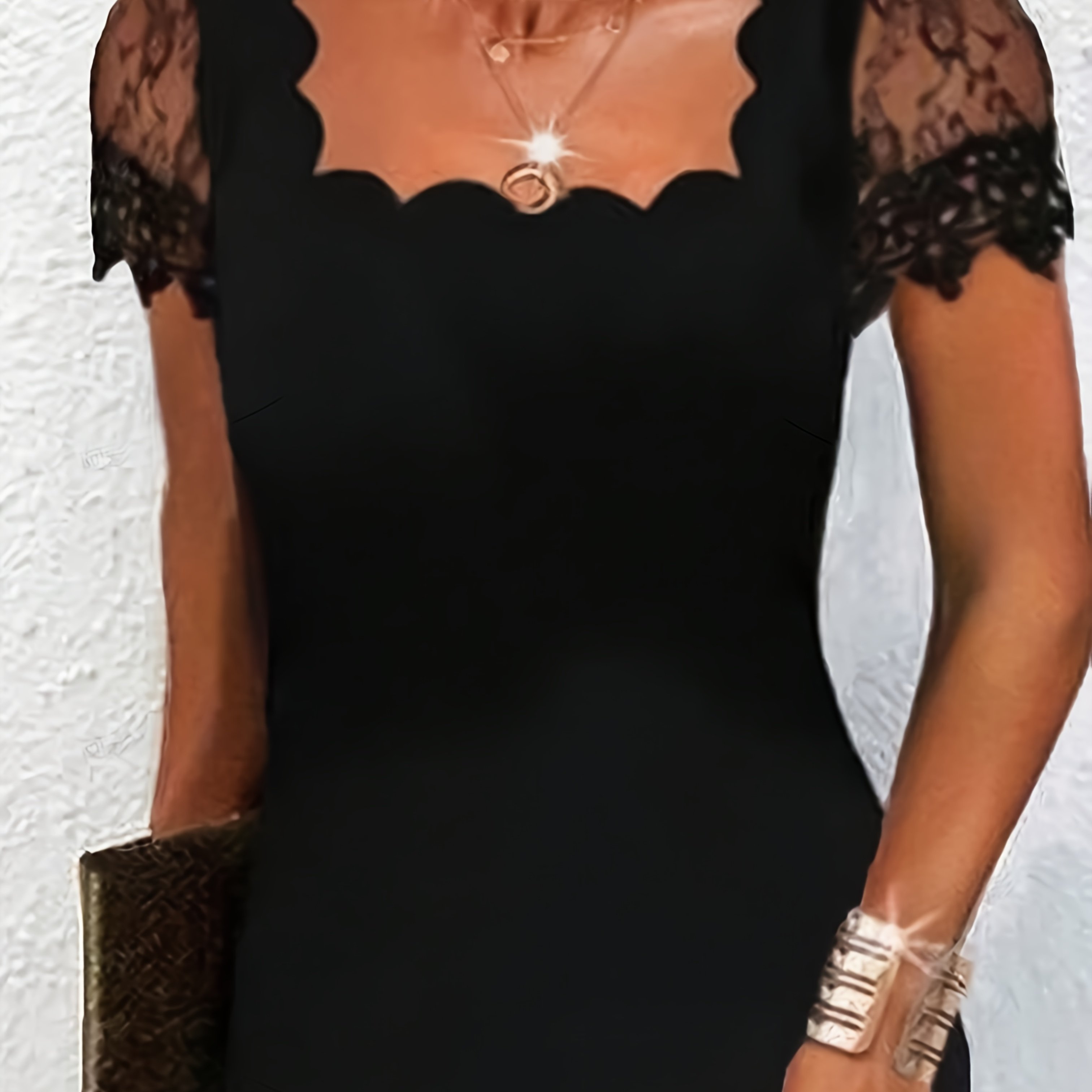 Image of Elegant Black Sleeveless Square Neck Lace Trim Shirt For Women - Lightweight Polyester Summer Top With Contrast Lace Detailing, Machine Washable, Style