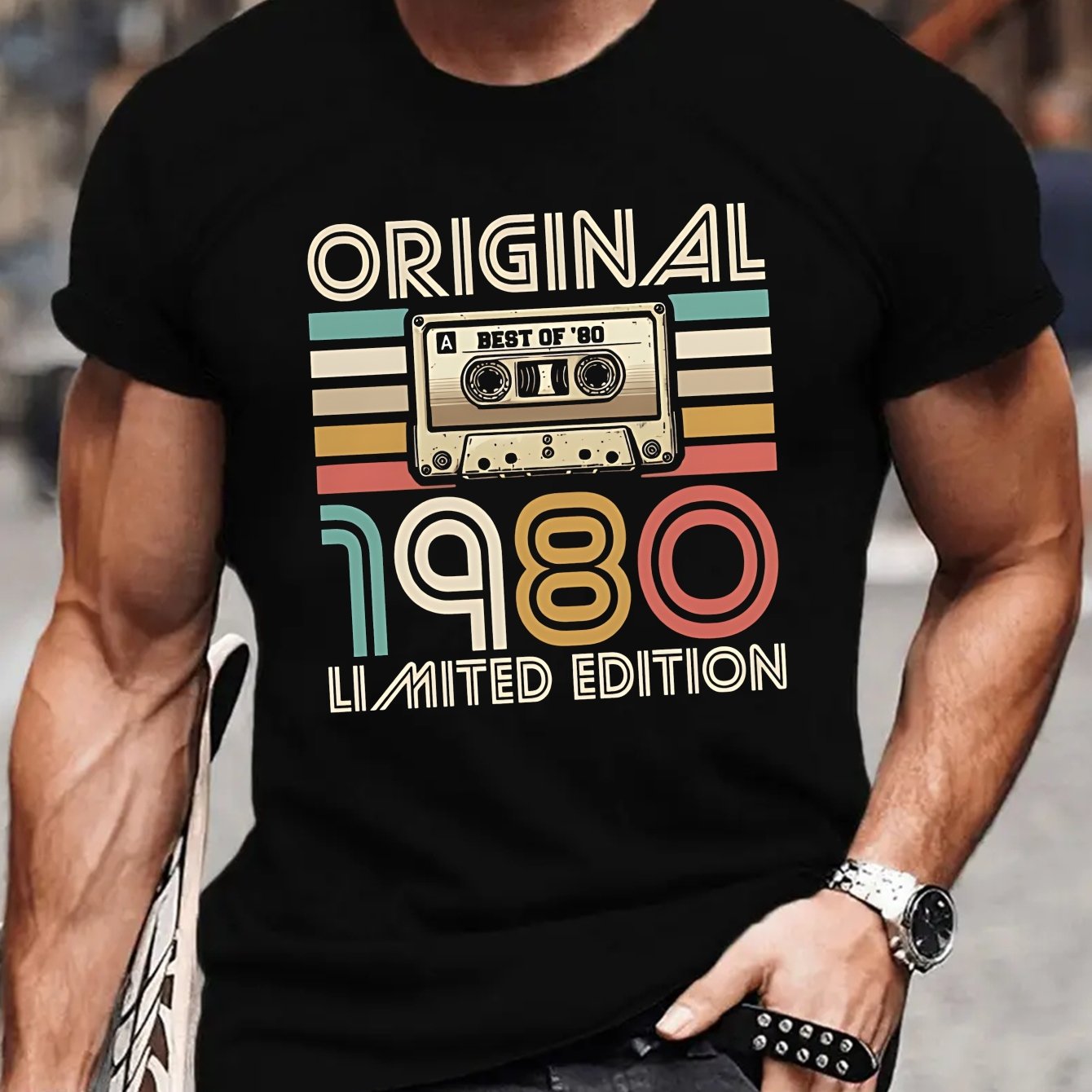 TEMU ORIGINAL 1980 EDITION Camiseta de Manga Corta para Hombre Camiseta Top