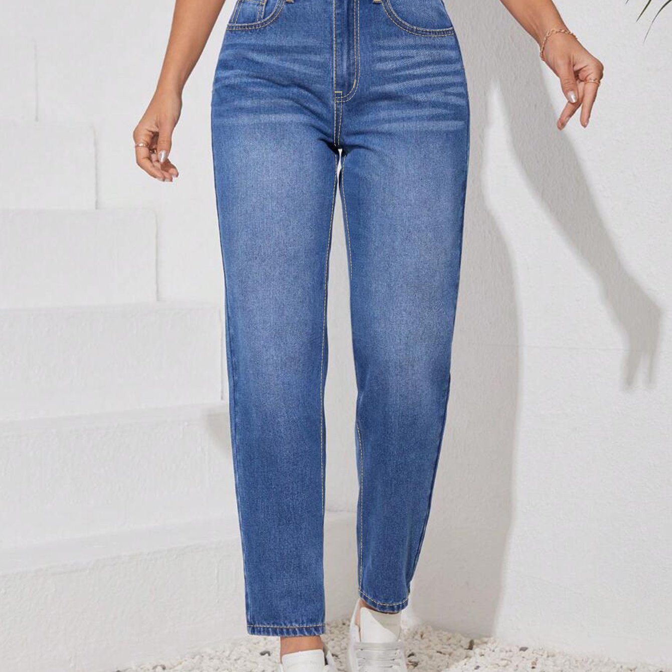 Straight Jeans Pants Fashionable And Comfortable Women's Stretch Straight Leg Jeans For Casual