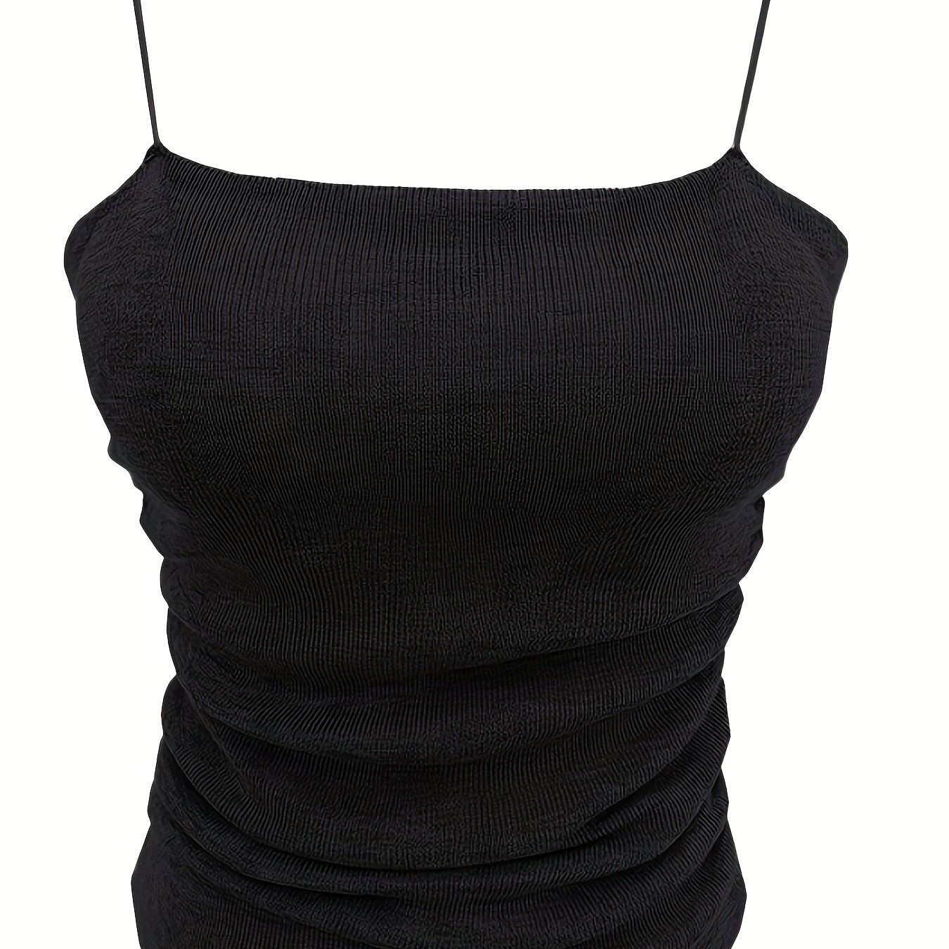 Ruched Spaghetti Strap Top Sexy Sleeveless Cami Top Summer - Temu