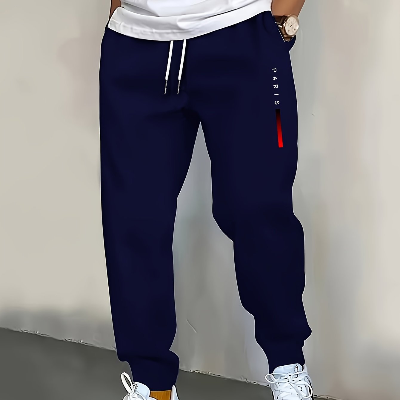 TEMU Comfortable Autumn And Winter Joggers, Men's Casual Drawstring Sweatpants For Fitness Running