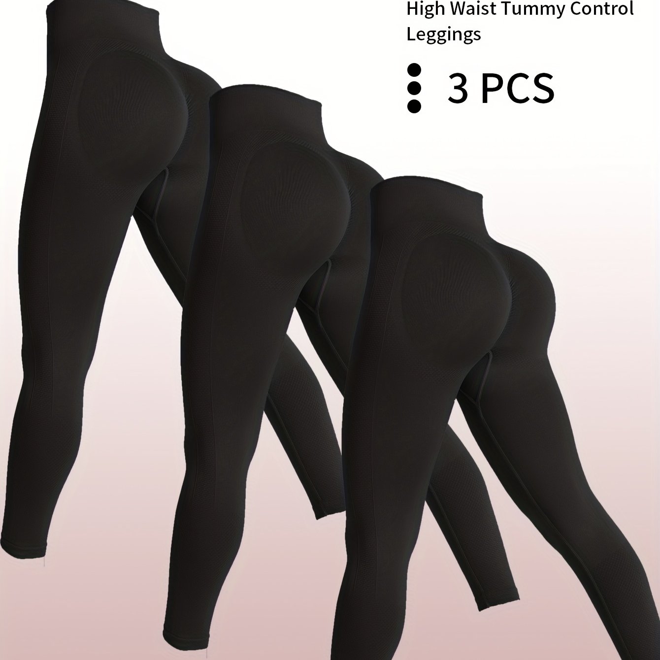 3pcs Seamless Leggings Set, Grey, Pants, Gym Sports Pants Pack