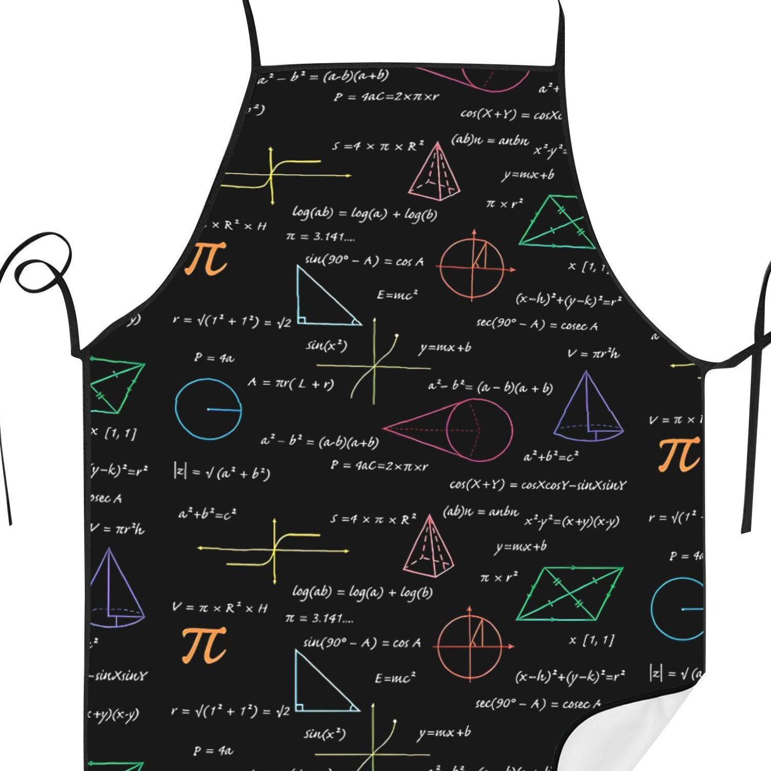 TEMU Grembiule divertente con stampa 2D di equazioni matematiche colorate e formule matematiche per , lavabile in lavatrice, per cucina e