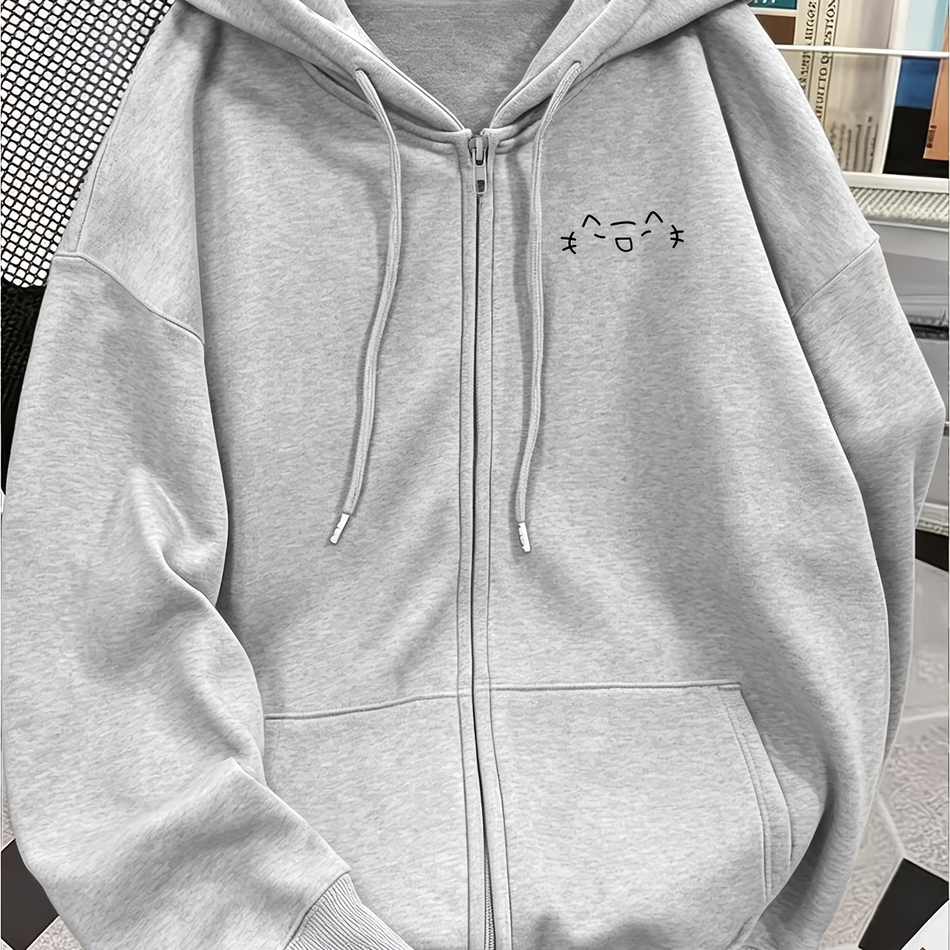 Women's Fleece Lined Hooded Zip-Up Sweatshirt Jacket