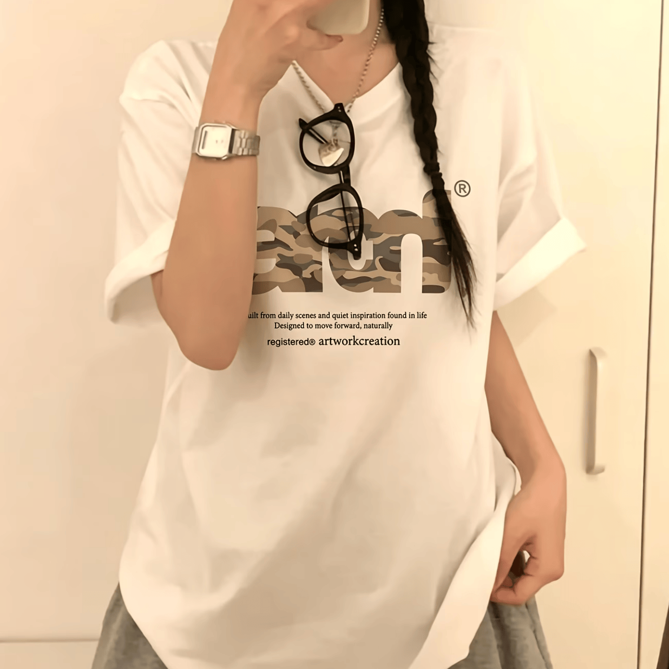 TEMU 여성용 부드럽고 통기성 좋은 폴리에스터 티셔츠 - 반팔 라운드넥 캐주얼, 봄/여름용, 무지 프린트 비침 없는 탑, 기계 세탁 가능, 사무실, 레이어링 & 데일리룩을 위한 일상 베이직웨어