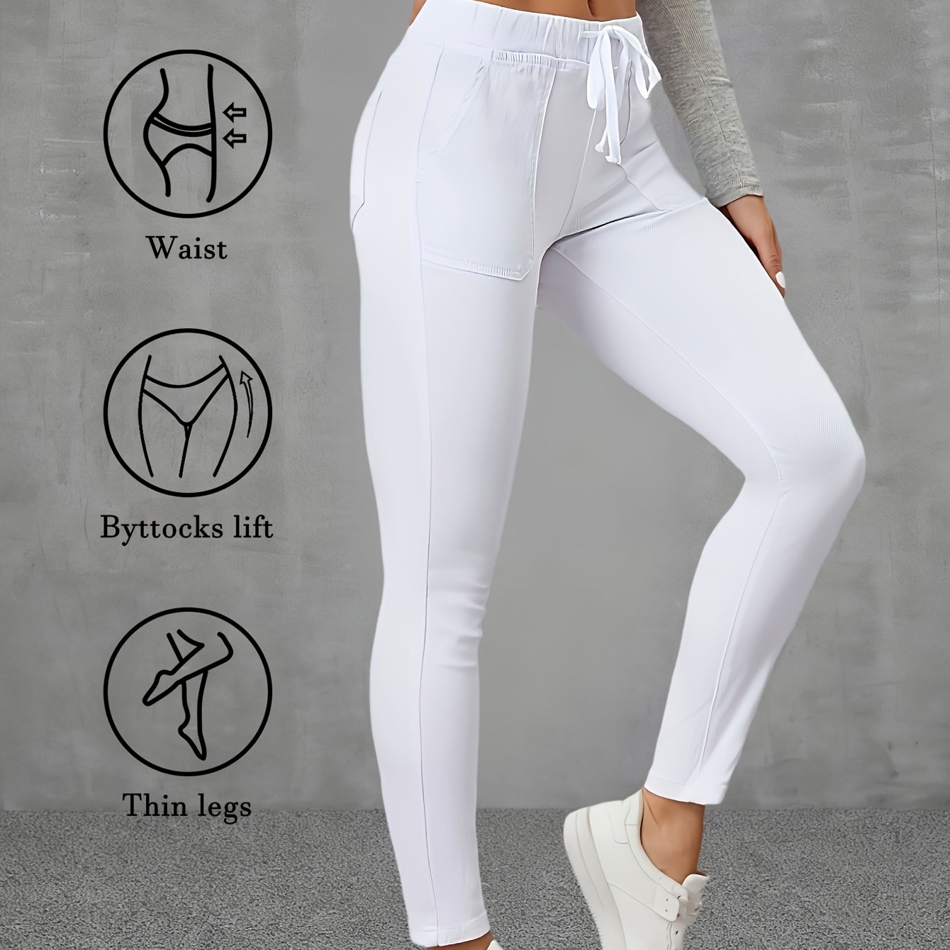White Women's Skinny Jeans, Casual Everyday With Stretch