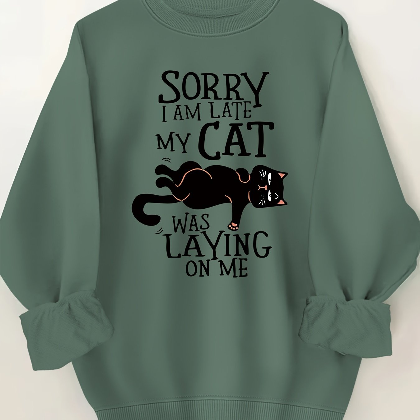 TEMU Alphabet Printed Sportswear, Round Neck Casual Sportswear, Spring And Autumn Women's Clothing