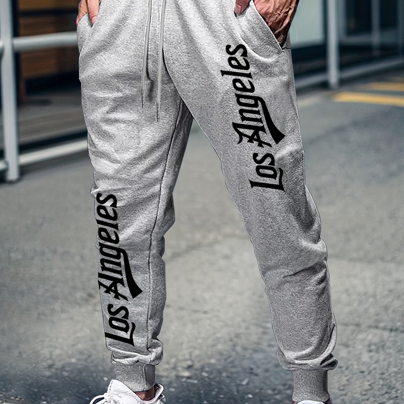 TEMU Men's Trendy Los Angeles Printed Long Pants