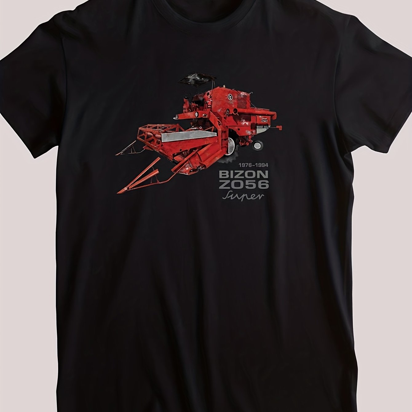 TEMU Poland Built Bizon Z056 Super T-shirt. Summer Short Sleeve O-neck Men's T Shirt -3xl