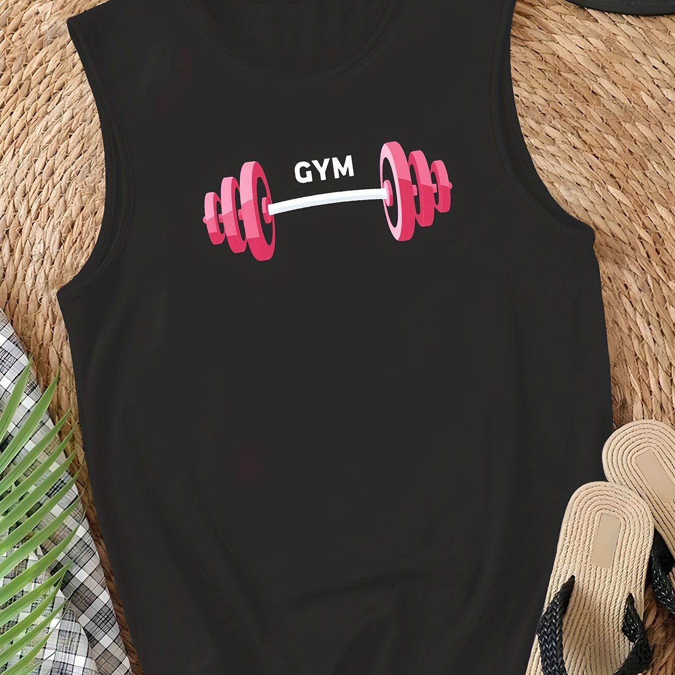 TEMU With Barbell Design Size 63 Women's Vest