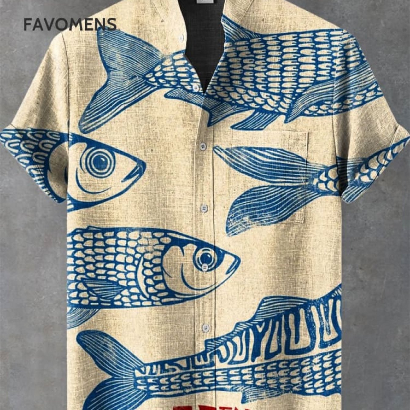 Shirt For Men With Print And A Collar
