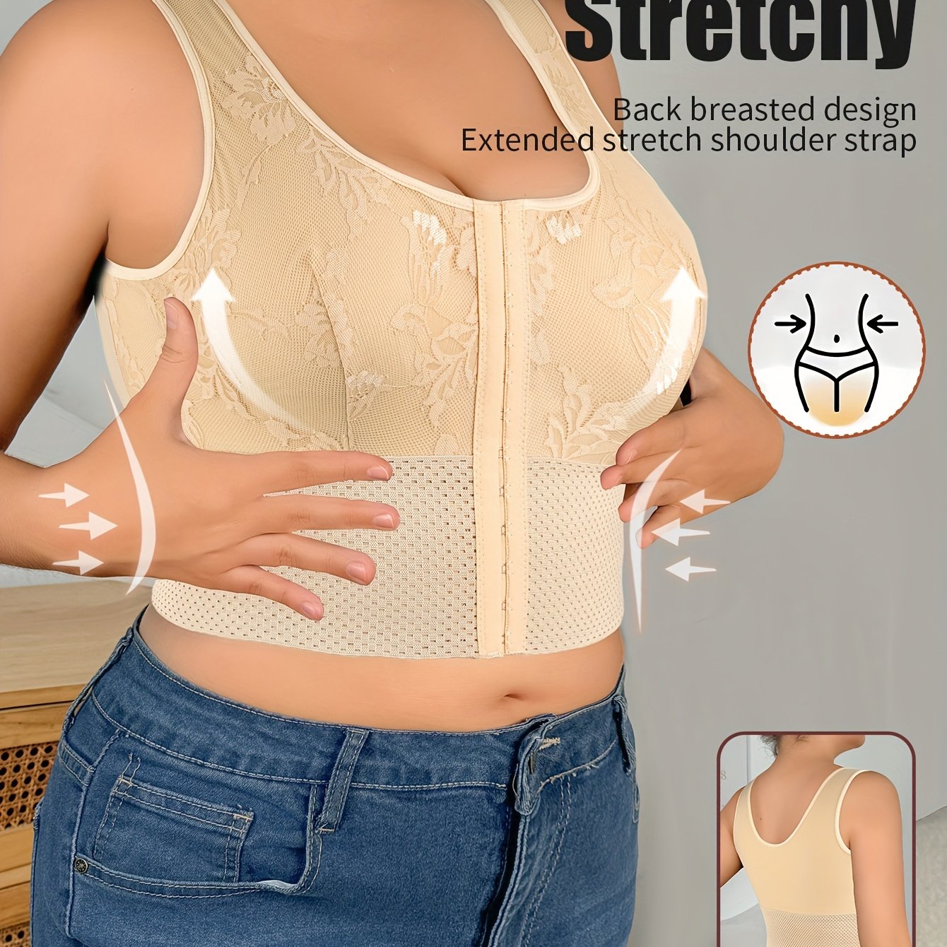 TEMU Plus Size Shapewear Top
