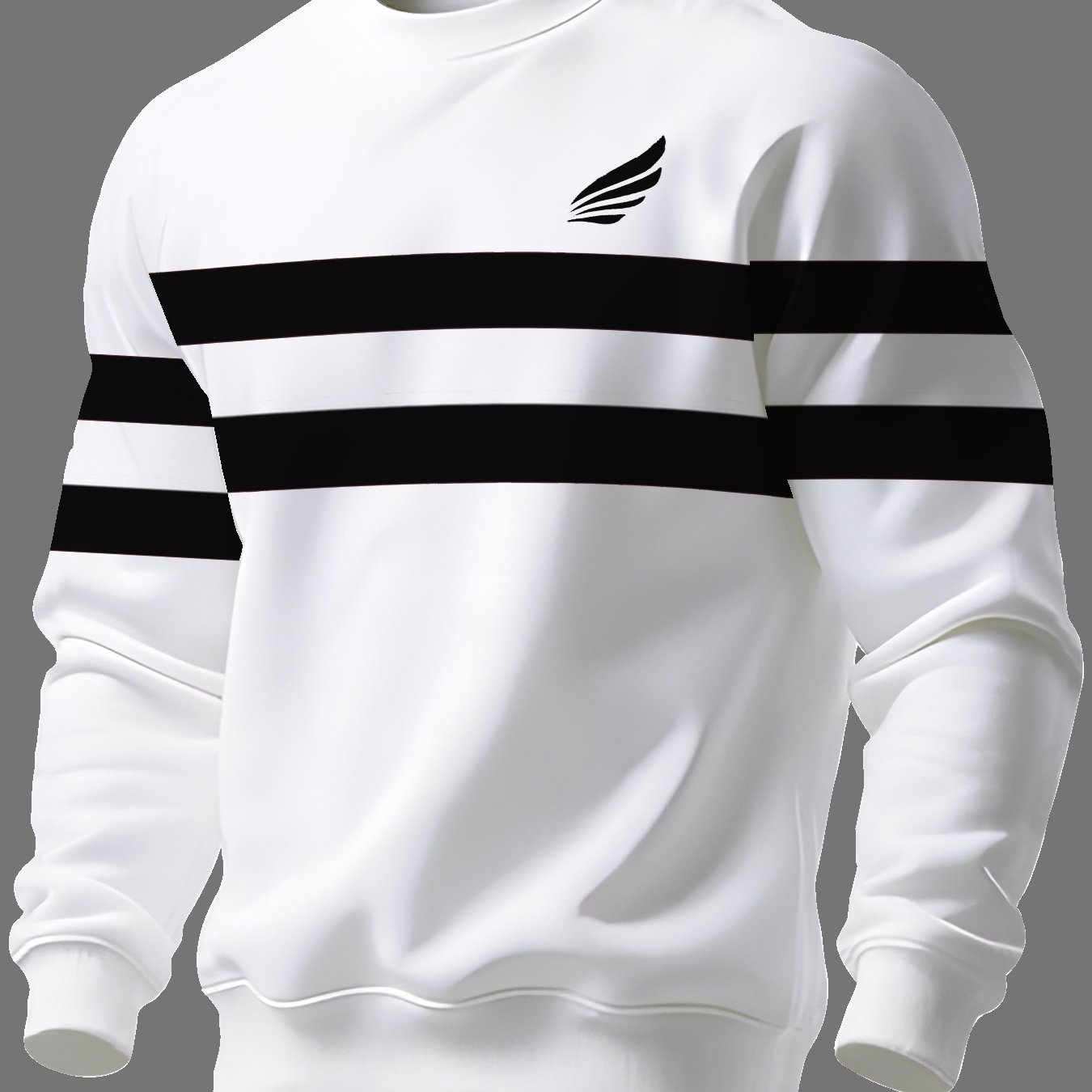 TEMU Round Neck Sweatshirt Trendy Brand Men's Long Sleeve 2026 Autumn Winter Men's Round Neck Sweatshirt