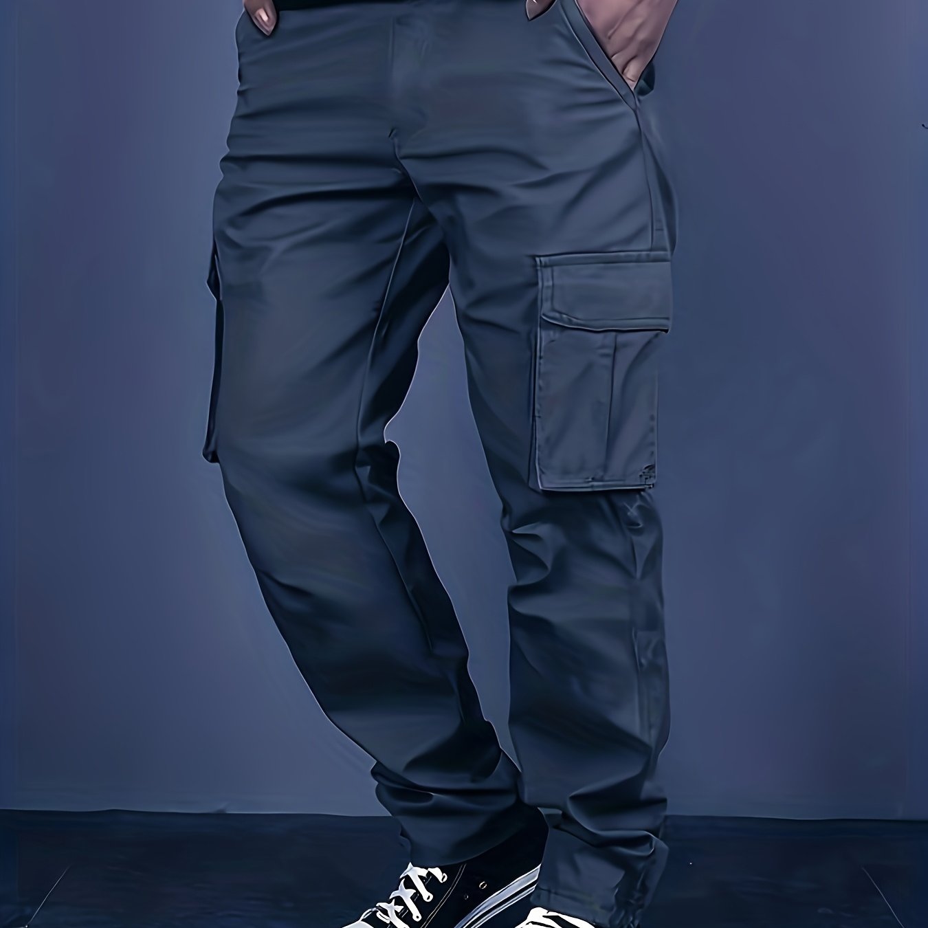 TEMU Pantalon cargo décontracté pour homme - Multi-poches, idéal pour la randonnée, la pêche, et le camping air | Confort , vêtement de loisirs air |