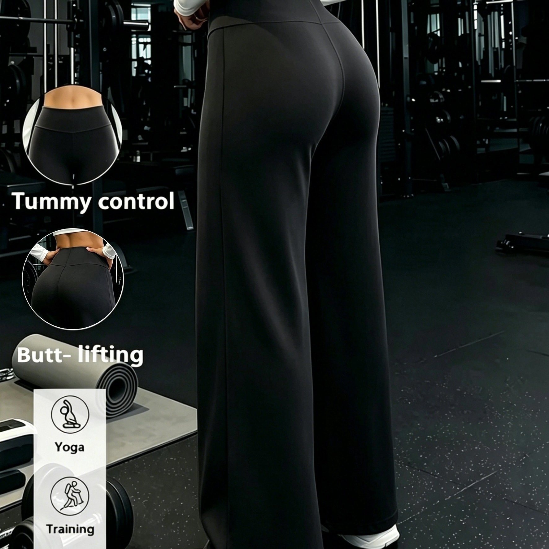 TEMU 2026 New Women's High-waist Shaping Pants, Made Of Elastic, Soft And Breathable Fabric. Suitable For, Fitness, And Casual. For Women's Loose