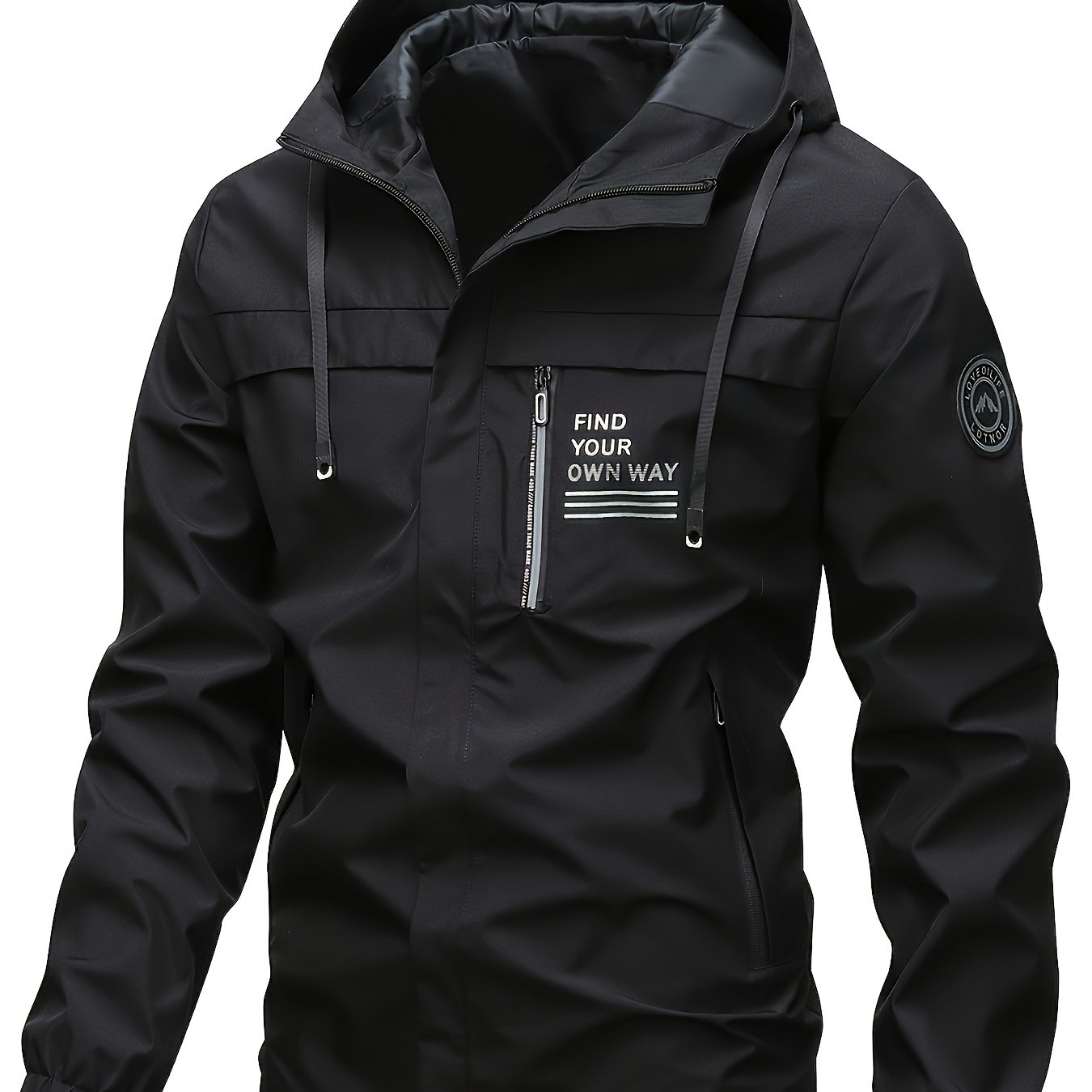 TEMU 2025 Autumn/winter New Arrival Men's Fashion Casual Lightweight Hooded Jacket For Spring/outdoor Wear