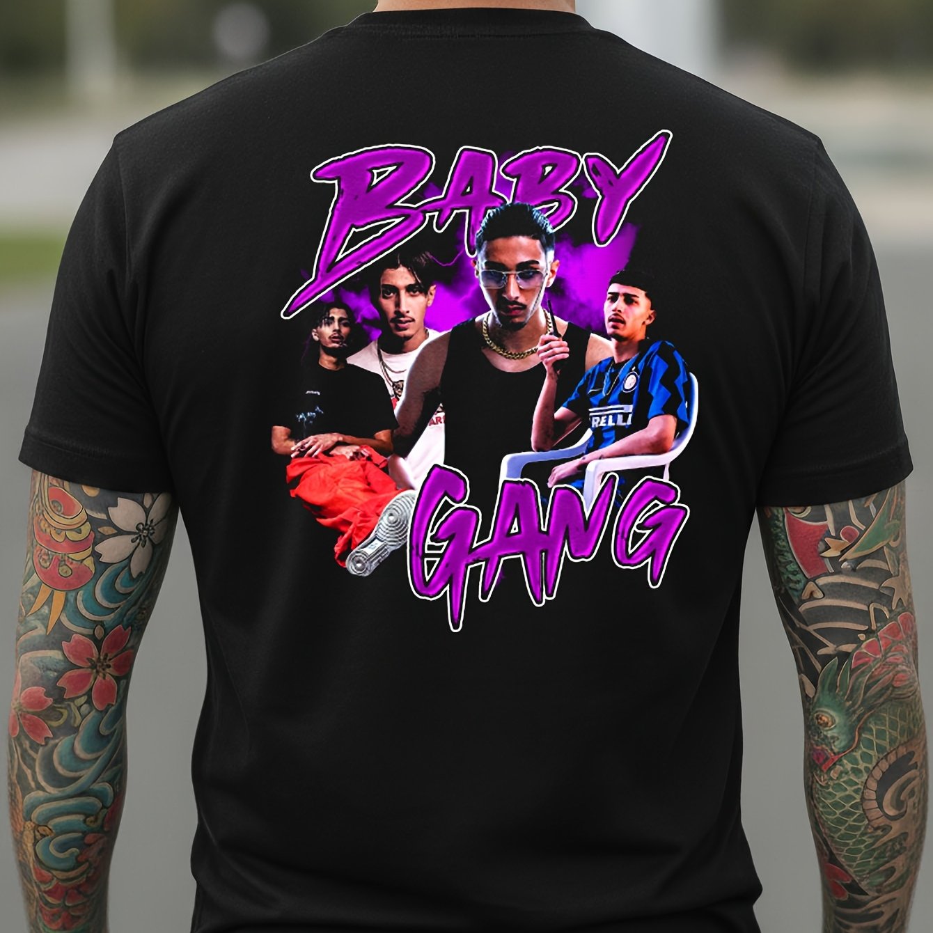 T-shirt da a maniche corte con e dell' di rap Baby Gang: retailer-supplied image