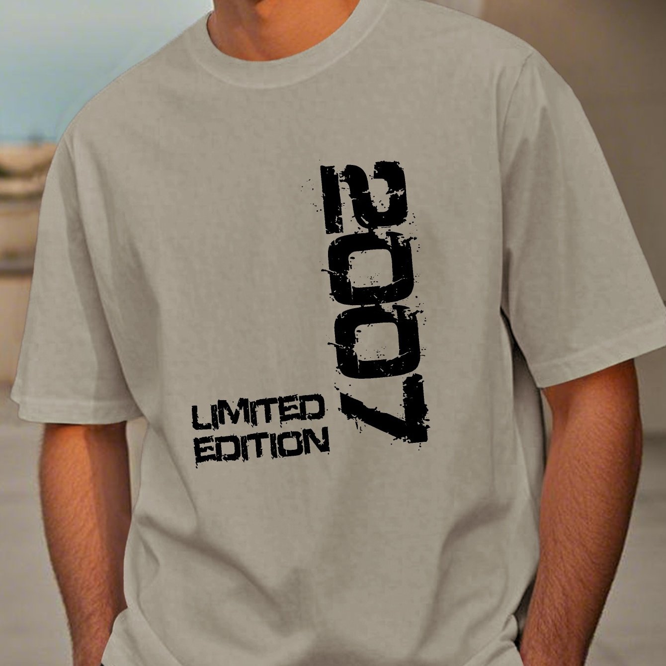 TEMU Men's Short Sleeve T-shirt For The 18th Birthday, Edition 2007 Summer Top