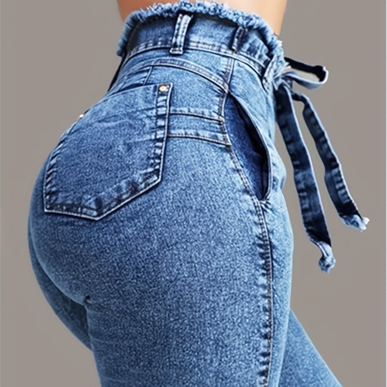 Laced Denim Jeans