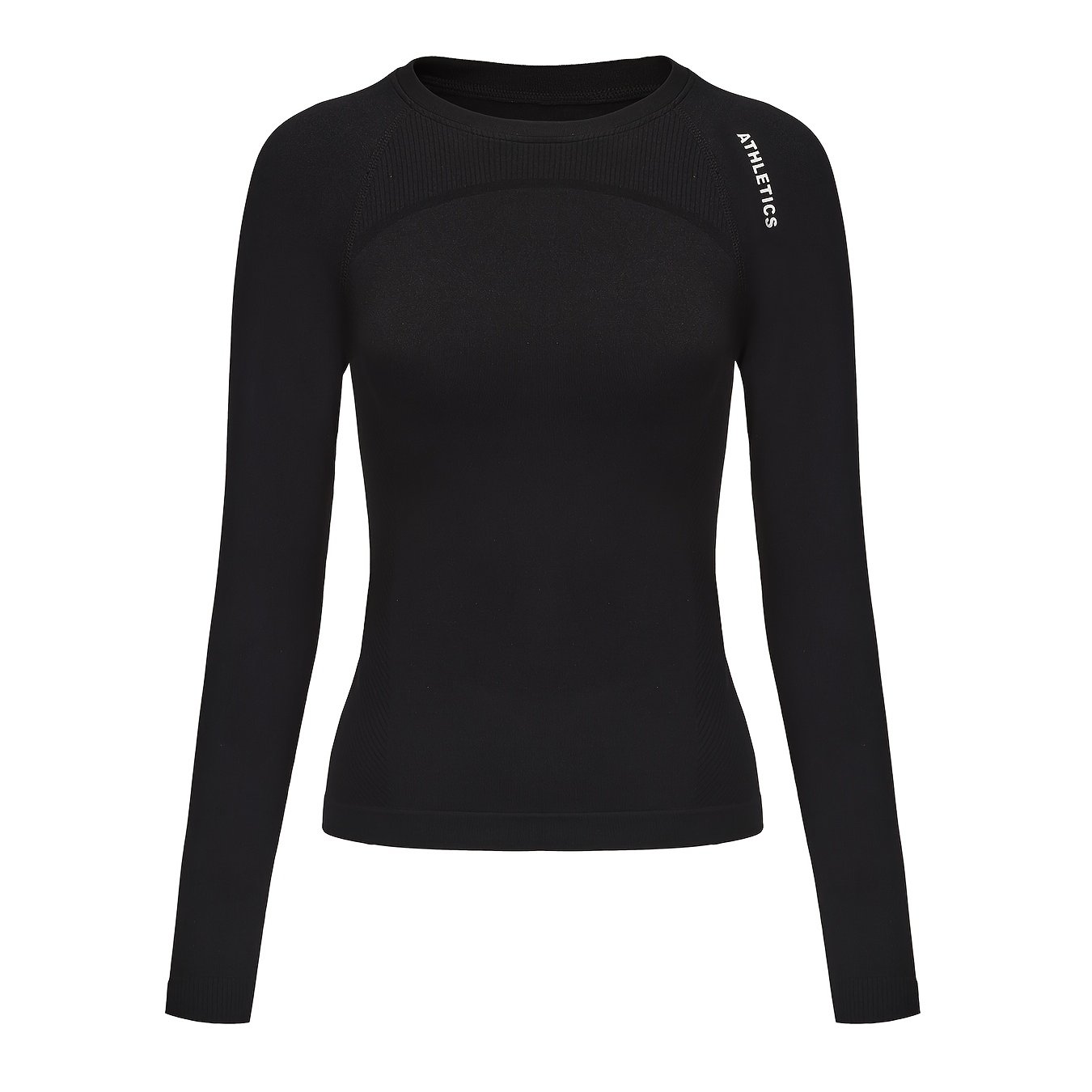 TEMU Women's Long Sleeve Workout Shirt - Full-length Yoga Training Top With Breathable Quick-dry Moisture-wicking High-elasticity Cover-up For Gym,