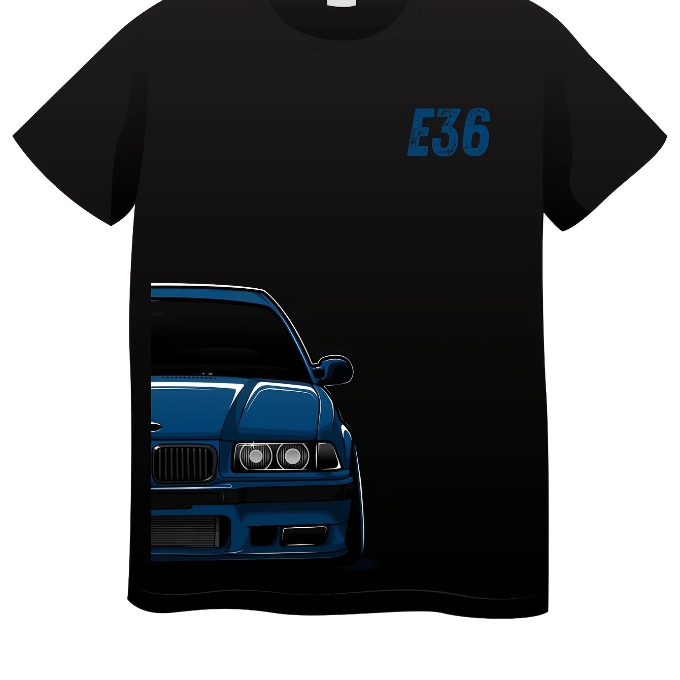 Image of E36 318 320 325 M3 Graphic Tee Shirt | Classic Crew Neck, Stretch Fabric, Regular Fit, , Perfect For Men, In Black, Gray, White