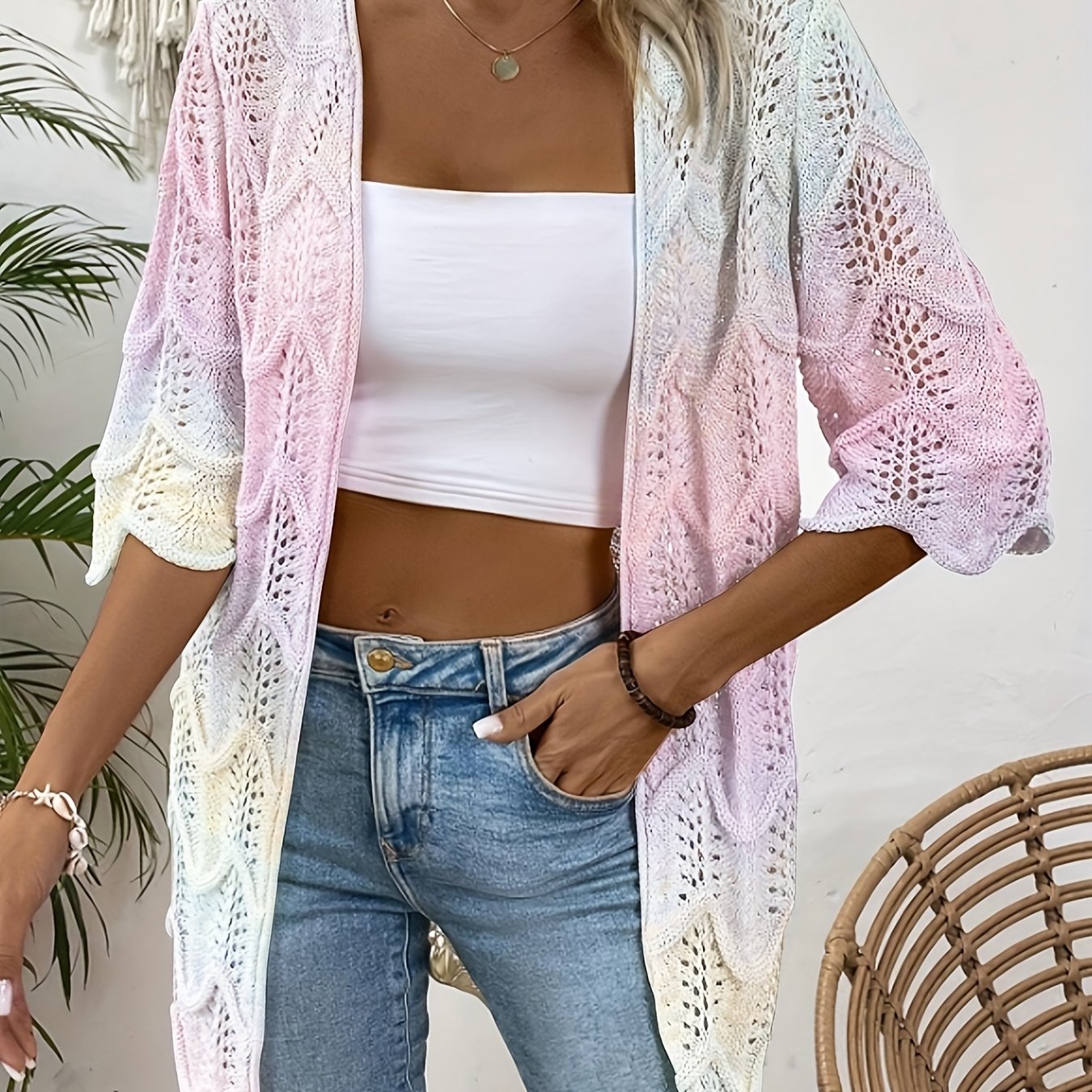 Image of Women's Cardigan With Gradient Cardigan