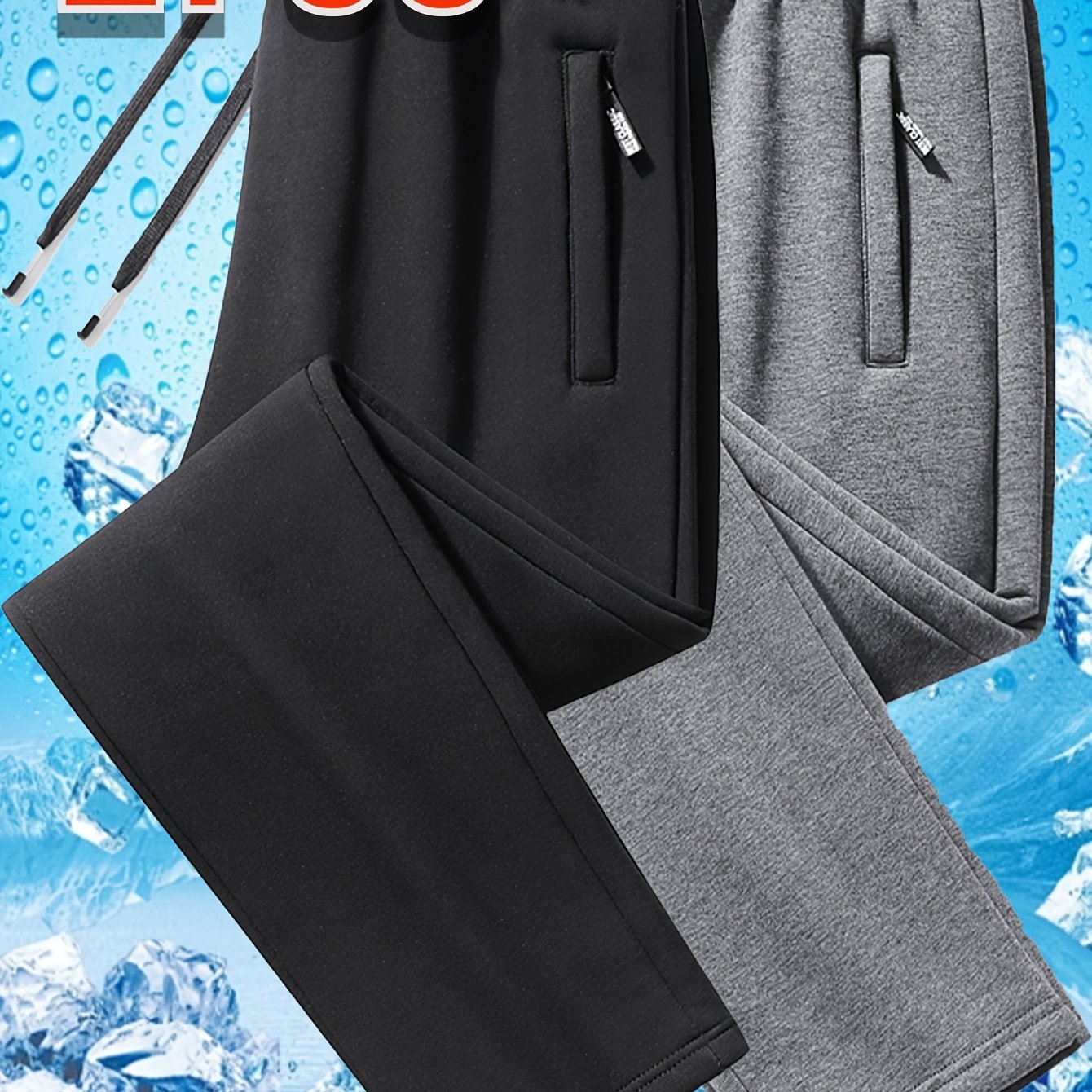 TEMU Ensemble 2 pièces pour hommes, pantalon long tendance et élégant pour toutes , en tissu extensible avec cordon de serrage à la taille, idéal