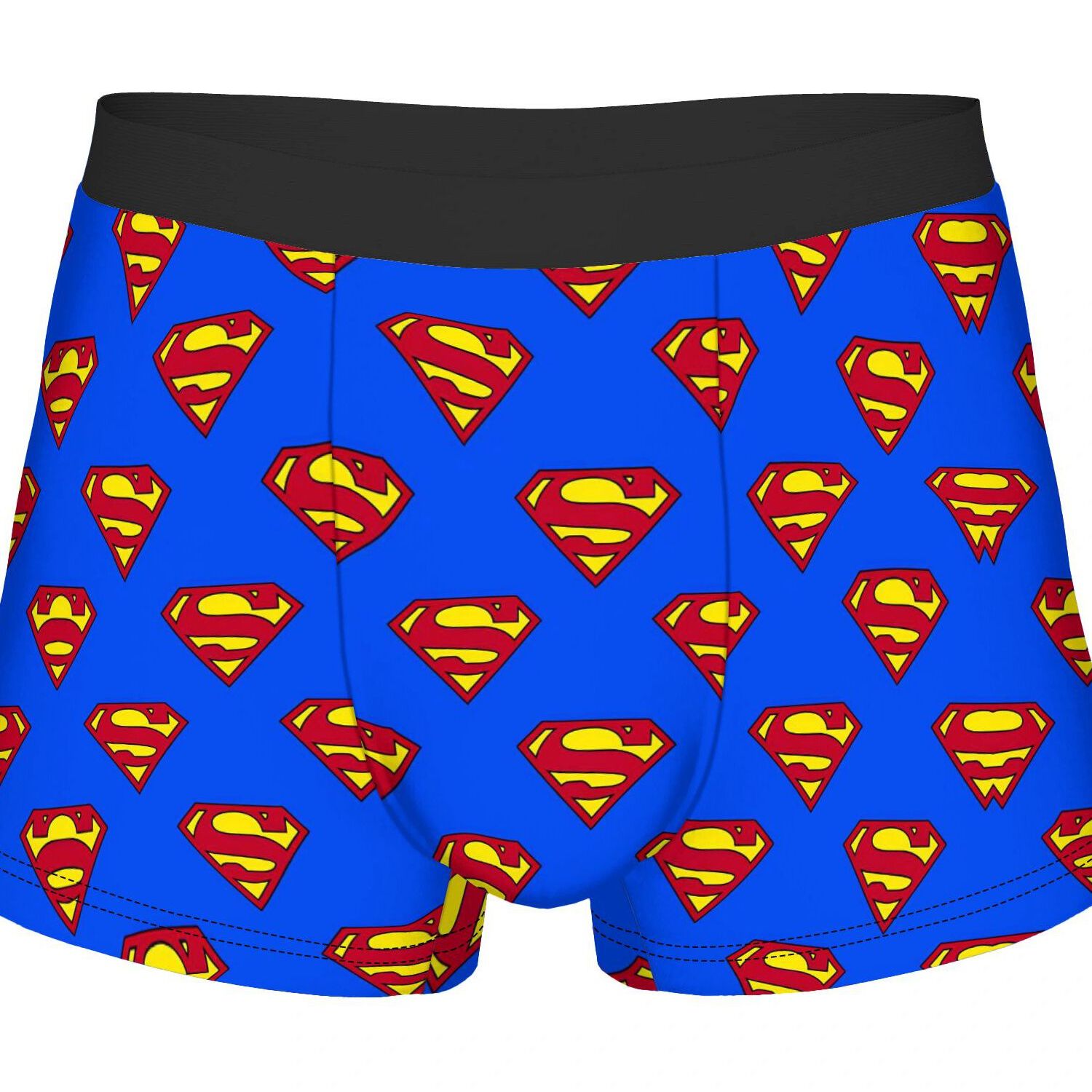 TEMU Superman Coreblack Border Underwear Polyester Underpants2d Print Design