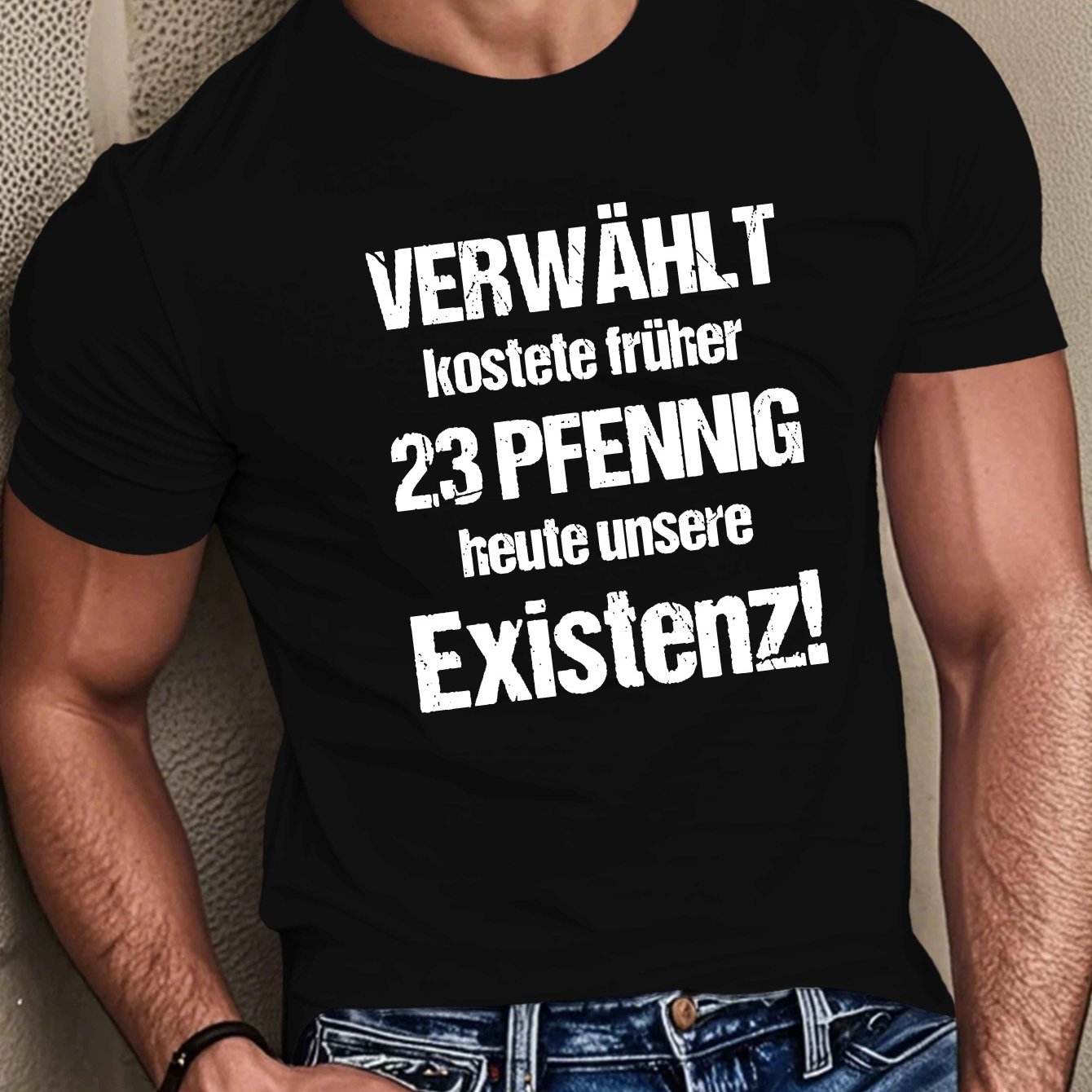 E-shop Humorvolles Kurzarm-T-Shirt für Männer im deutschen Stil