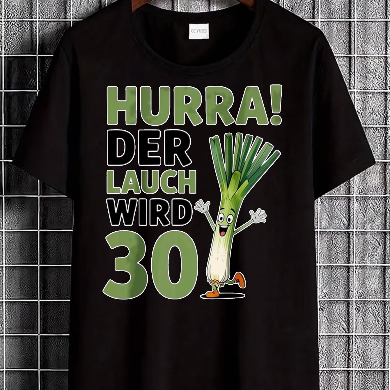 Image of Casual Funny, Men's T-shirt, Der Lauch Wird 30 Leek Vegetable Graphic, Summer Birthday Party, Gift For Dad Husband Boyfriend