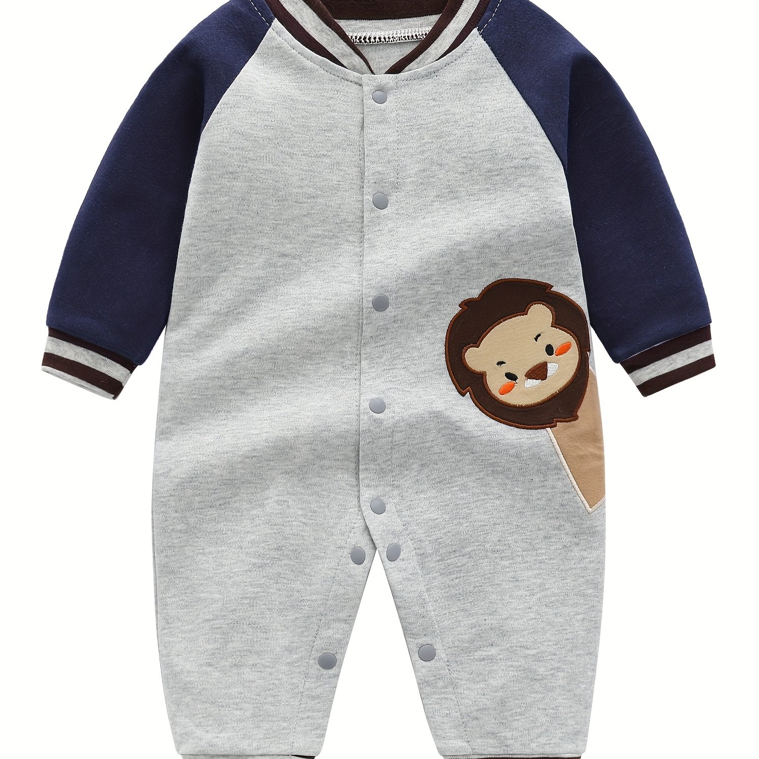 Newborn Baby Bodysuit For Autumn/winter, Pure Cotton Full-month Outfit, And Adorable Outerwear For Fall, Perfect For Outdoor,boys And Girls Clothes