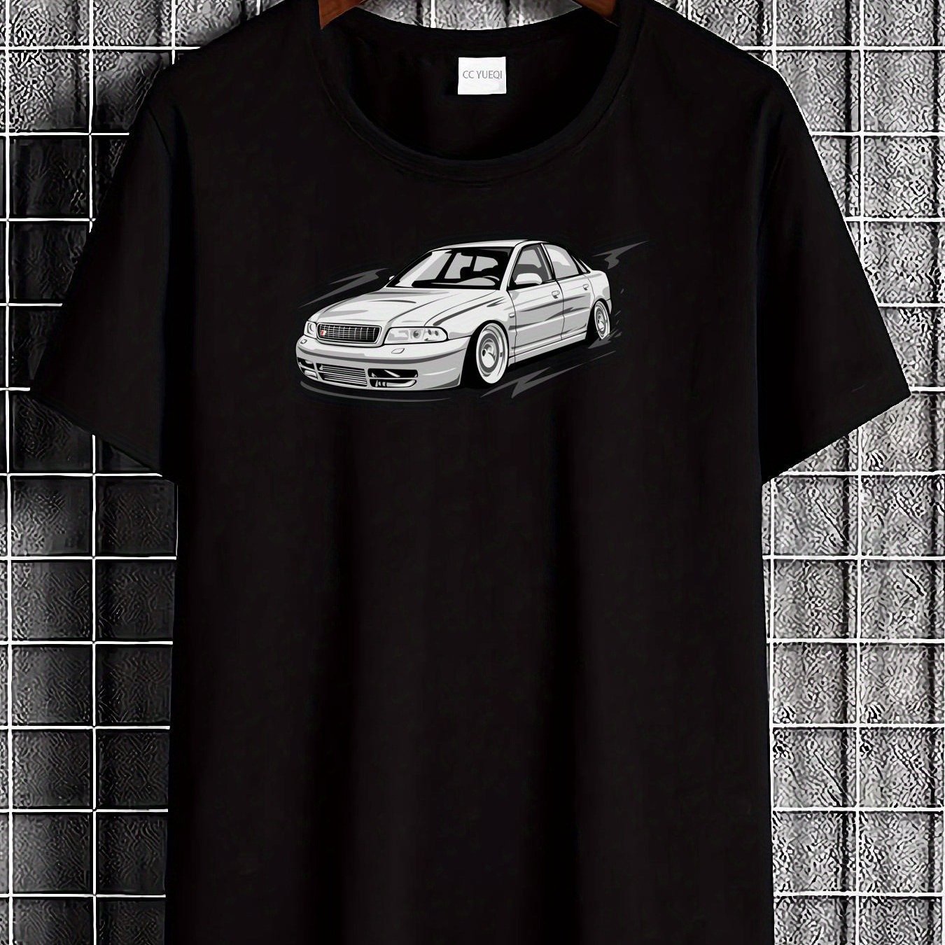 Unisex S4 B5 Logo Inspired T-shirt | Casual , Soft Breathable Car Graphic Top, Regular Fit, Machine Washable, Crew Neck, Long Sleeve For Enthusiasts