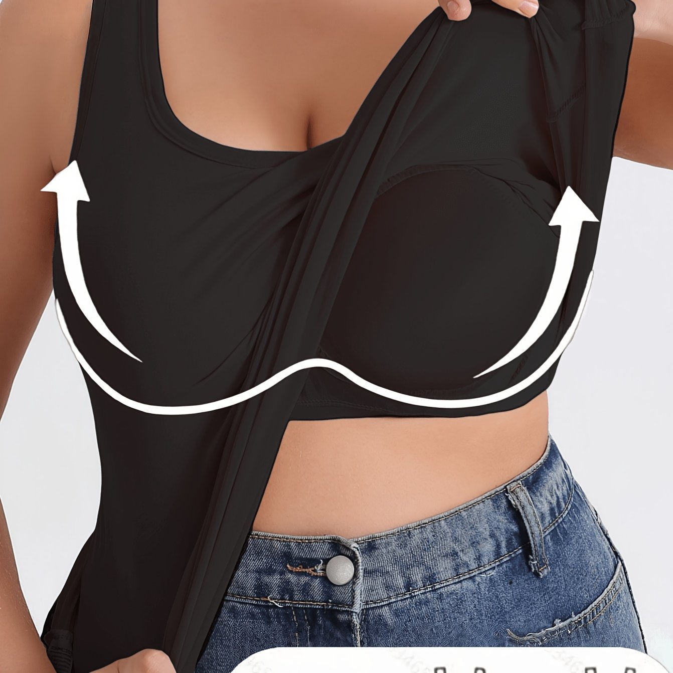 Plus Size Women's Shaping Camisole, Bra 2-in- Underwire Sleeveless Top, -friendly High-elastic Wide Straps, Wearable