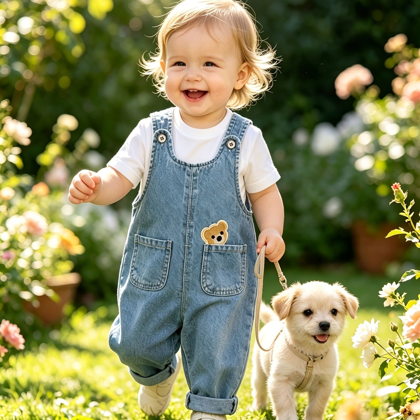 Image of Baby Overalls Spring Autumn ' Fashion Denim Baby Set Spring Girls' Denim Pants Children's Trousers, For Outdoor