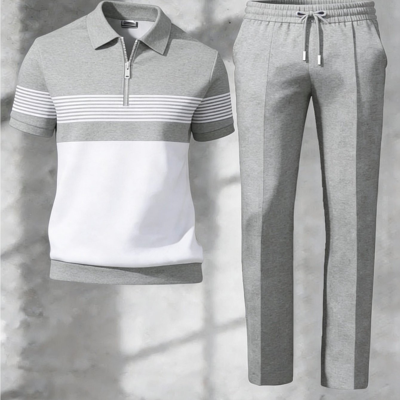 2pcs Sports Men's Casual Suit: And Summer Collection, Men's Universal Short-sleeved Casual Sports Style Shirt And Pants. Suitable For Golf, Sports And Running And Other Occasions. In A Of Colors.