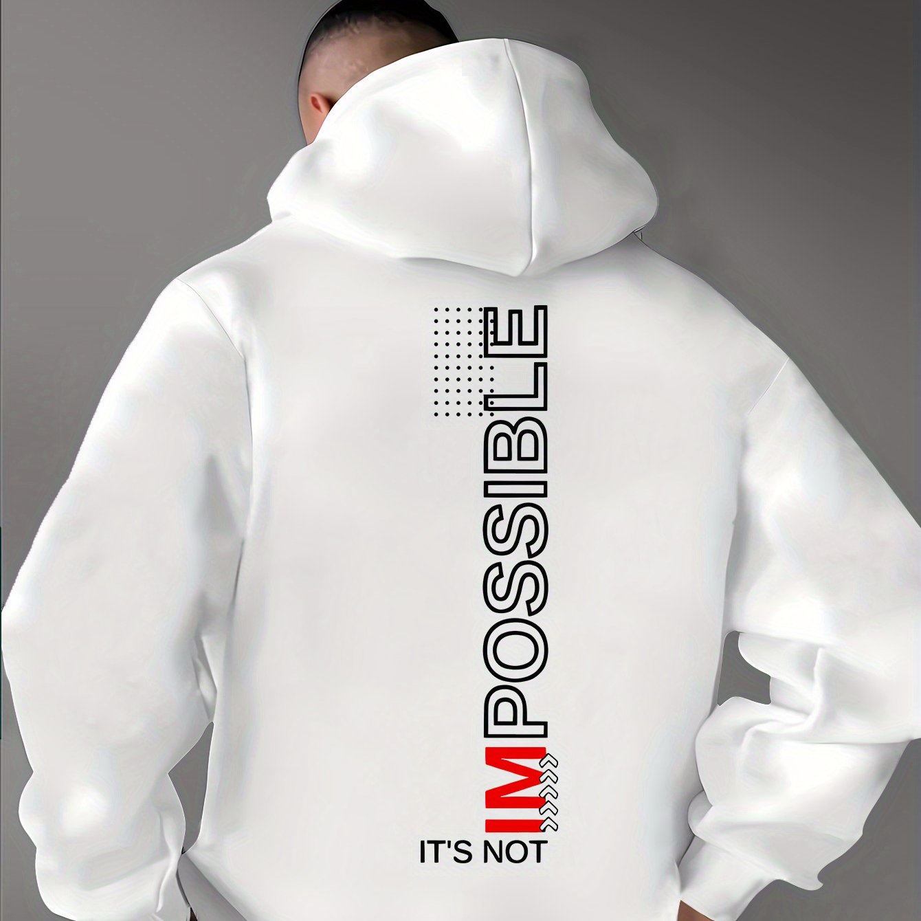 TEMU Sudadera con capucha para hombre, estilo deportivo americano, minimalista, con letra de moda, versátil, cómoda y , ideal para a día, para