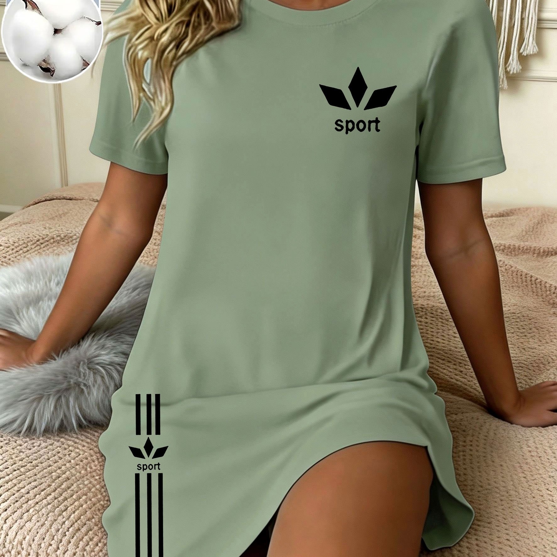 Plus Size Women's Valentine's Summer Style Letter Clover Pattern Printed Comfortable Round Neck Short Sleeve T-shirt High Quality Fabric Extremely Breathable