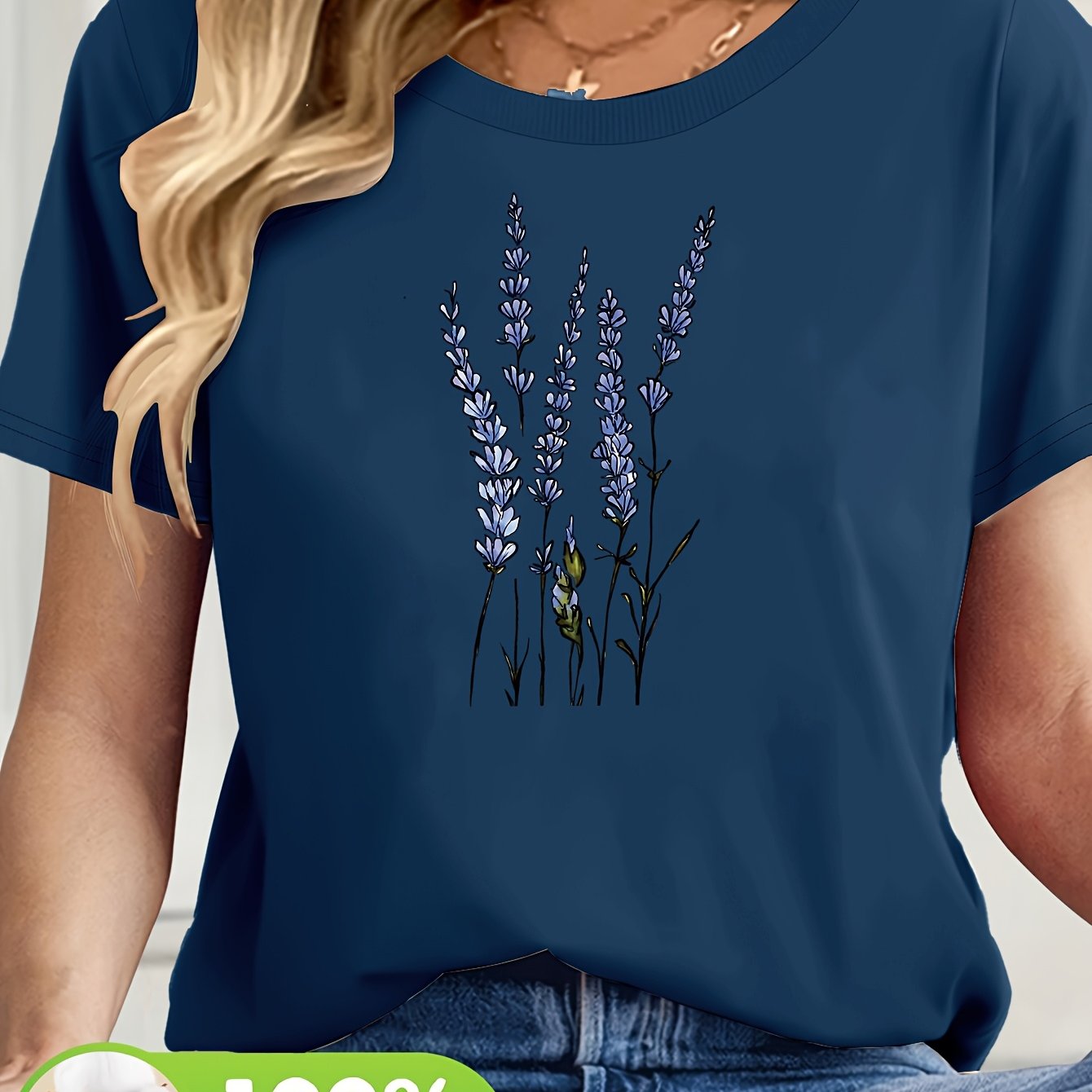 Development: Women's Short-sleeved 100%, Pattern Letter Printing. 12504