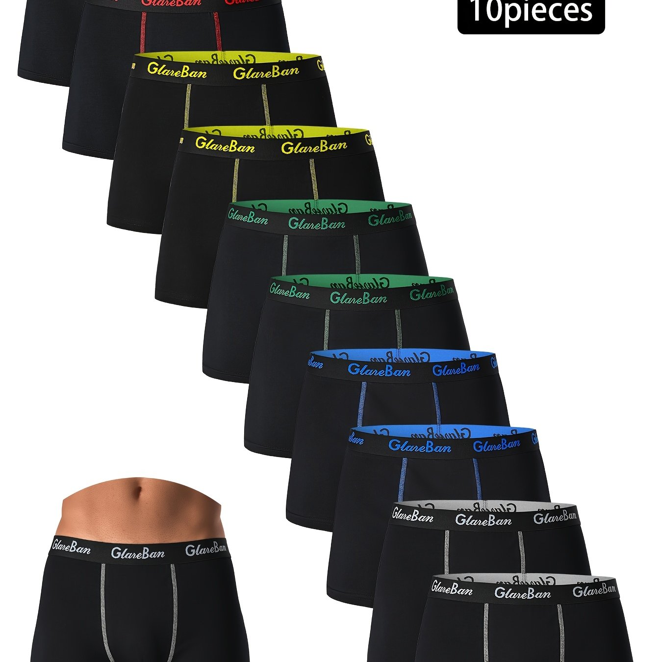 Image of 10pcs Pc Shorts Men Underwear Soft Male Underpants For Men Briefs Boxershorts Sports