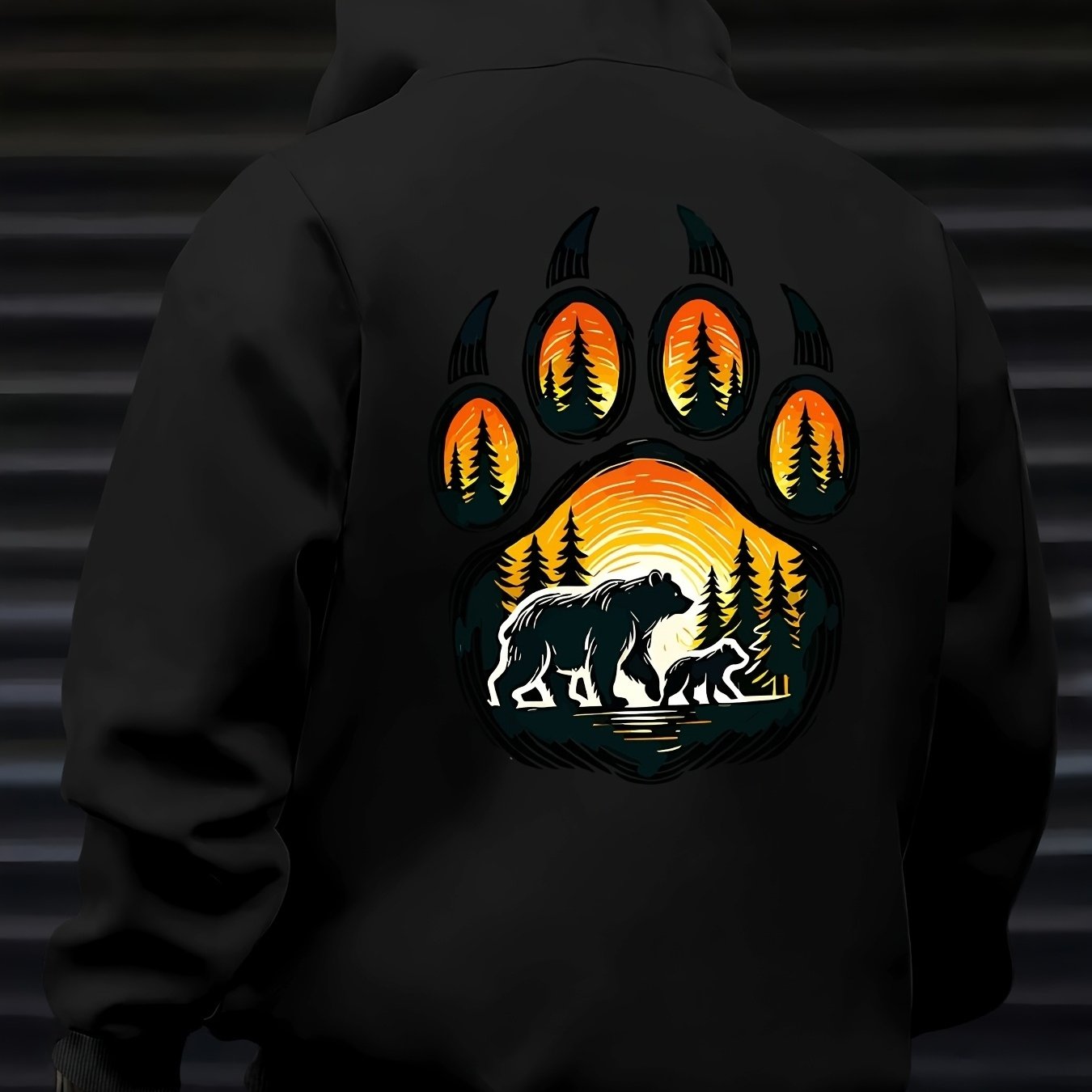 TEMU Sweat à capuche décontracté et polyvalent avec motif d', pull à capuche tendance et pour l'extérieur et , sweat à capuche sportif