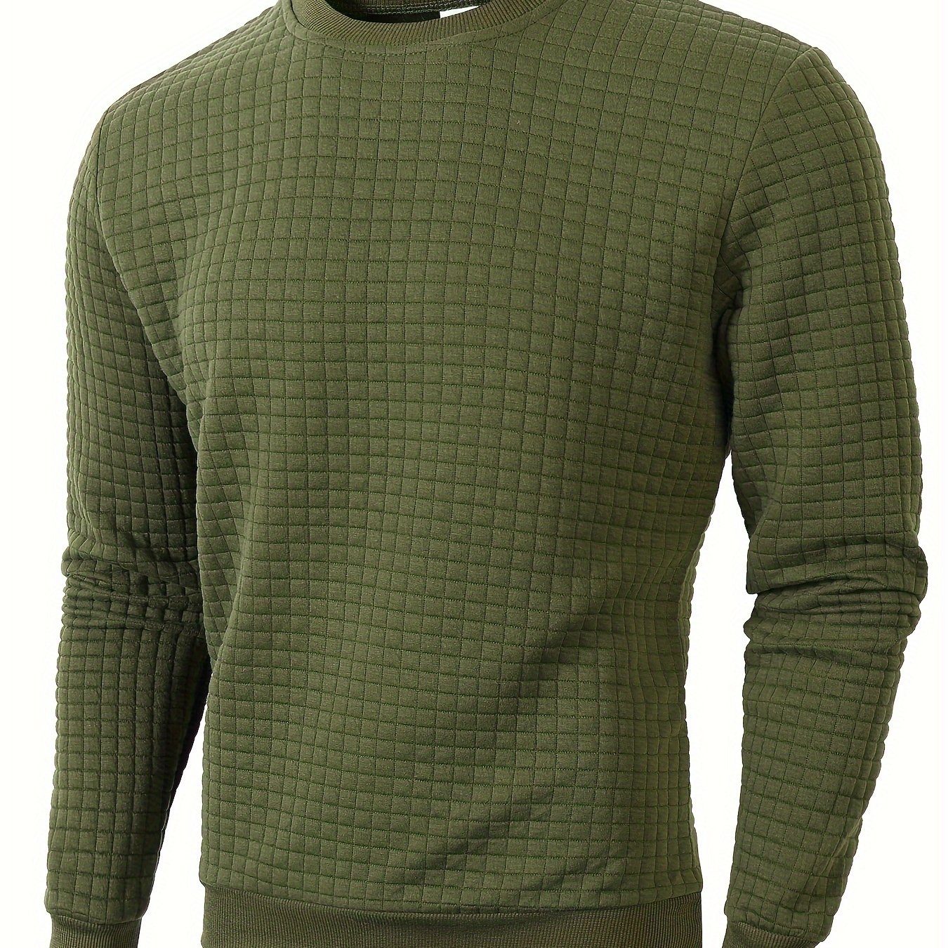 TEMU Chemise de base décontractée à manches longues et col ras du cou, coupe slim, à carreaux, nouveauté automne/hiver, taille européenne, commerce