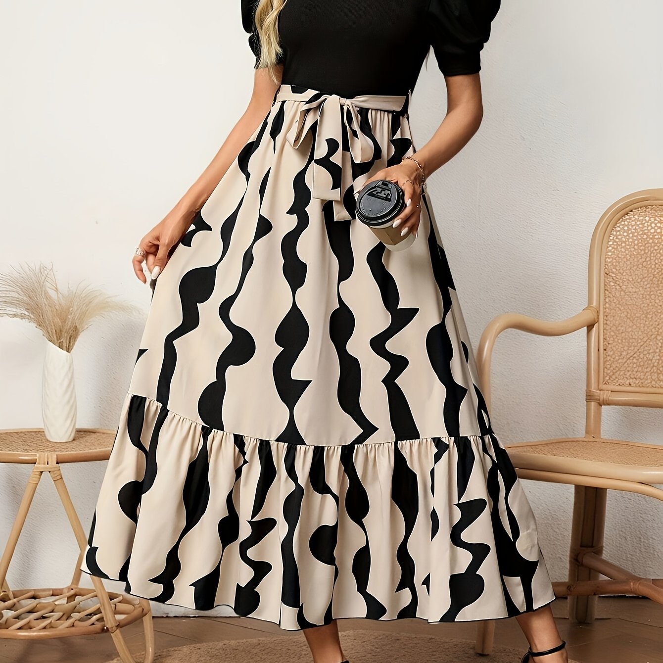 Plus Size, New Summer Fashion Slim And Elegant Dress For Plus-size Women